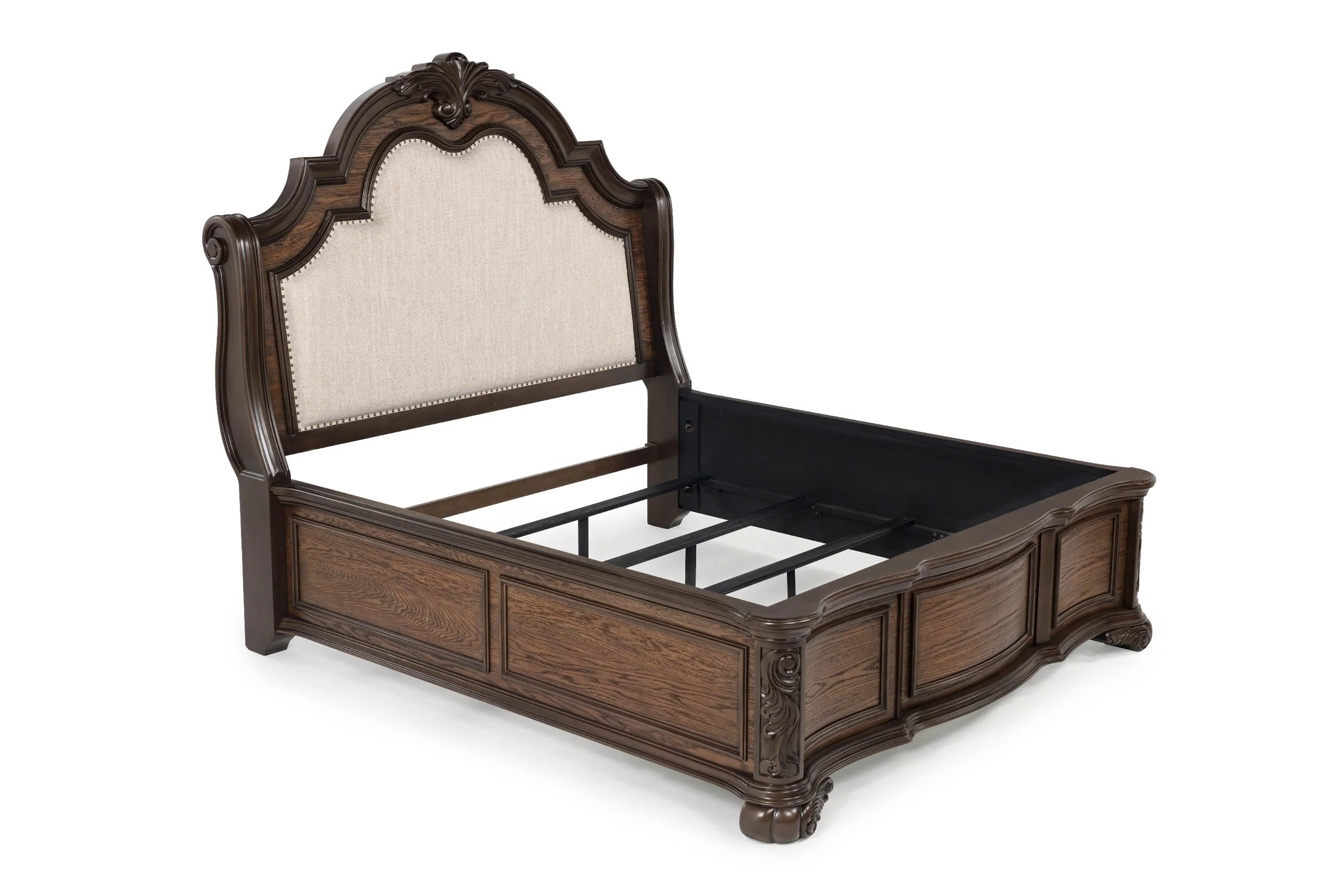 Ludwig Brown Queen Upholstered Panel Bed - Image 3