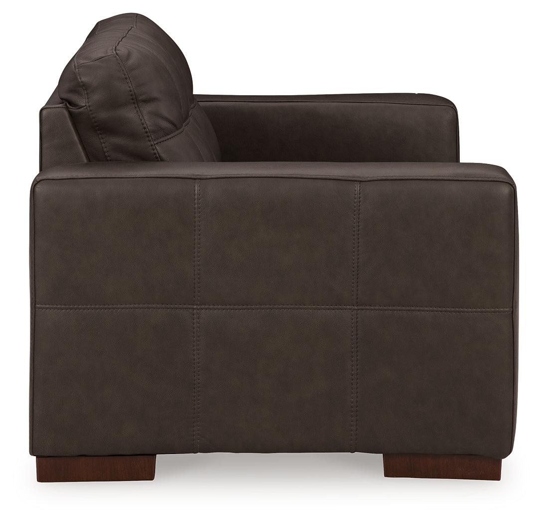 Luigi Thunder Leather Loveseat - Image 3