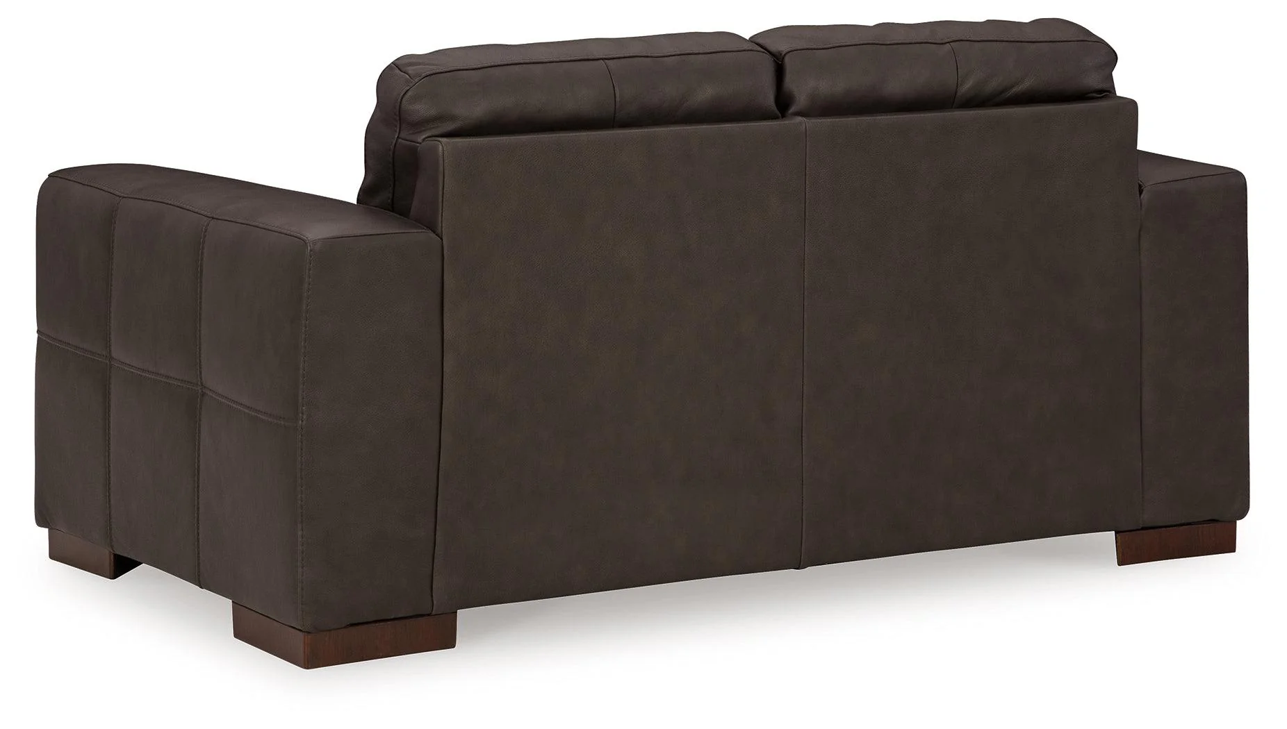 Luigi Thunder Leather Loveseat - Image 4