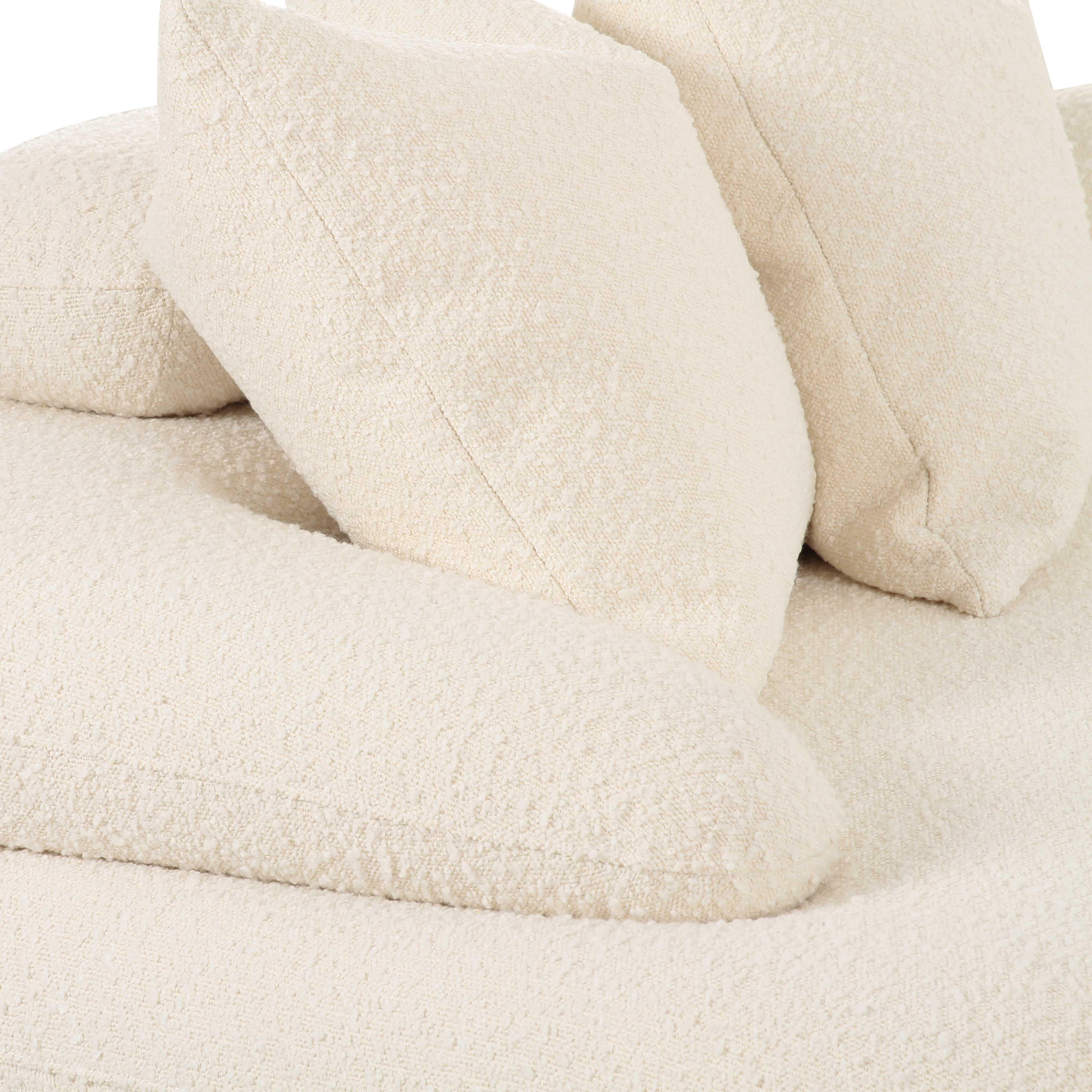 Lulu Cream Boucle Modular Curved Sectional - Image 4