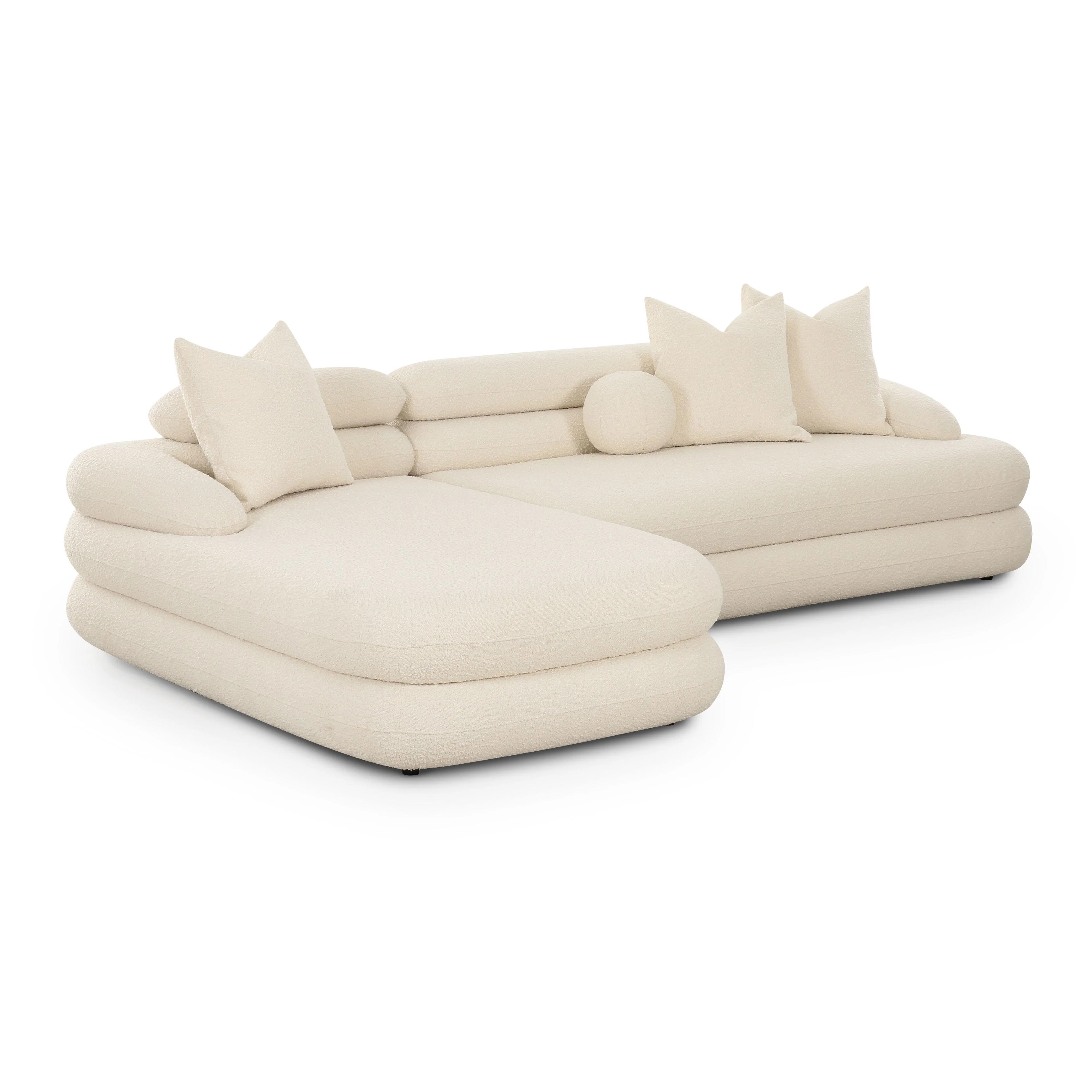 Lulu Cream Boucle Modular Sectional - Image 3
