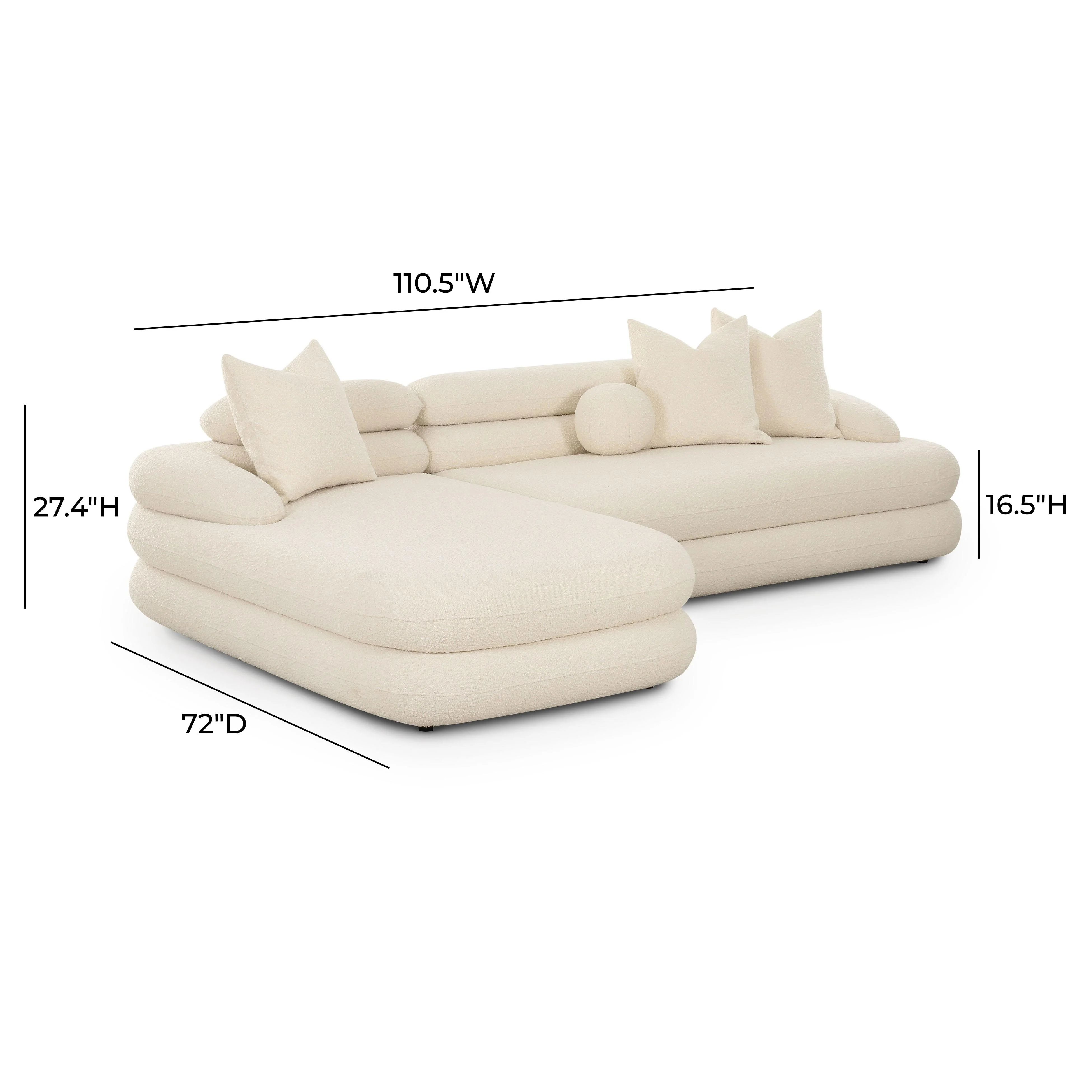 Lulu Cream Boucle Modular Sectional - Image 6