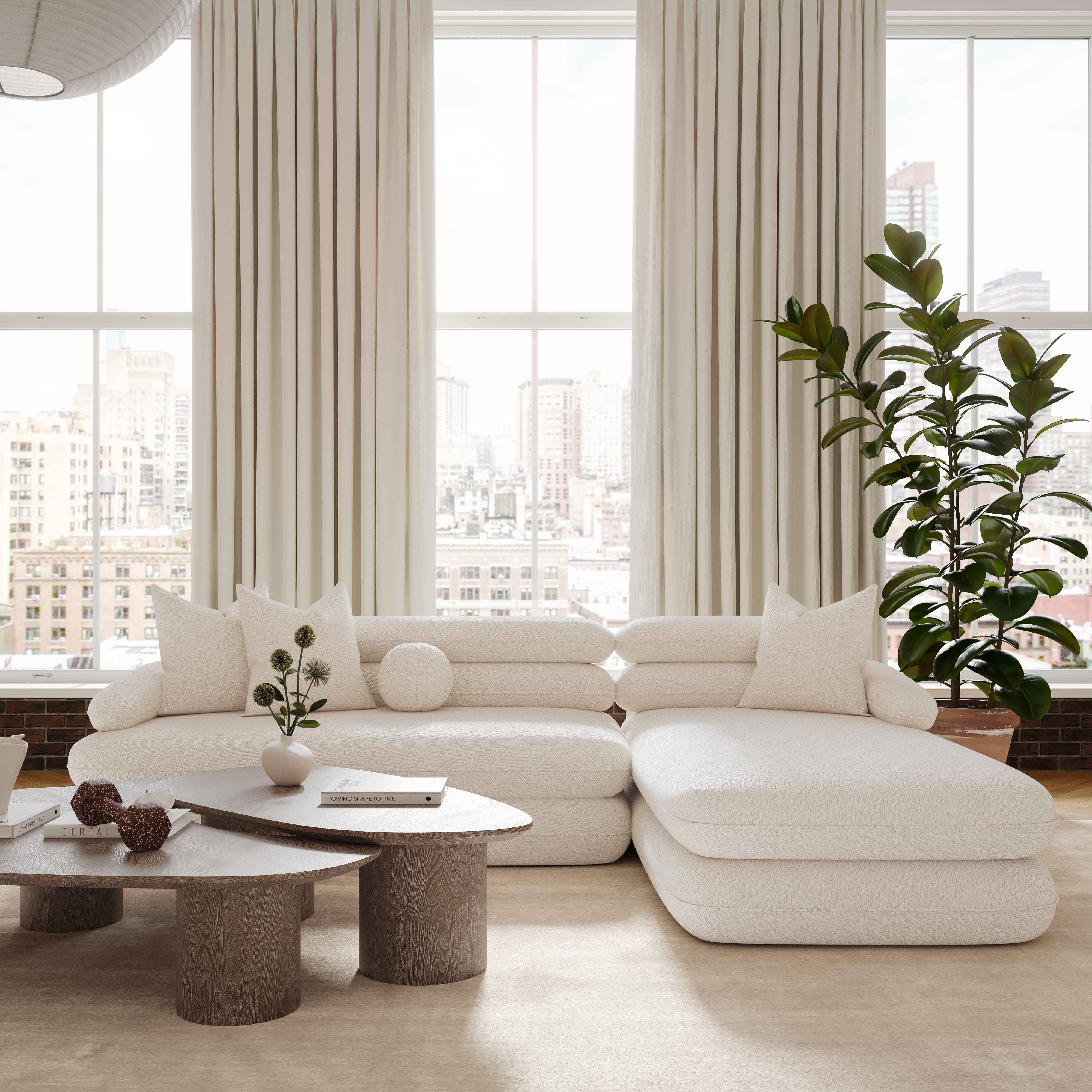 Lulu Cream Boucle Modular Sectional - Image 8