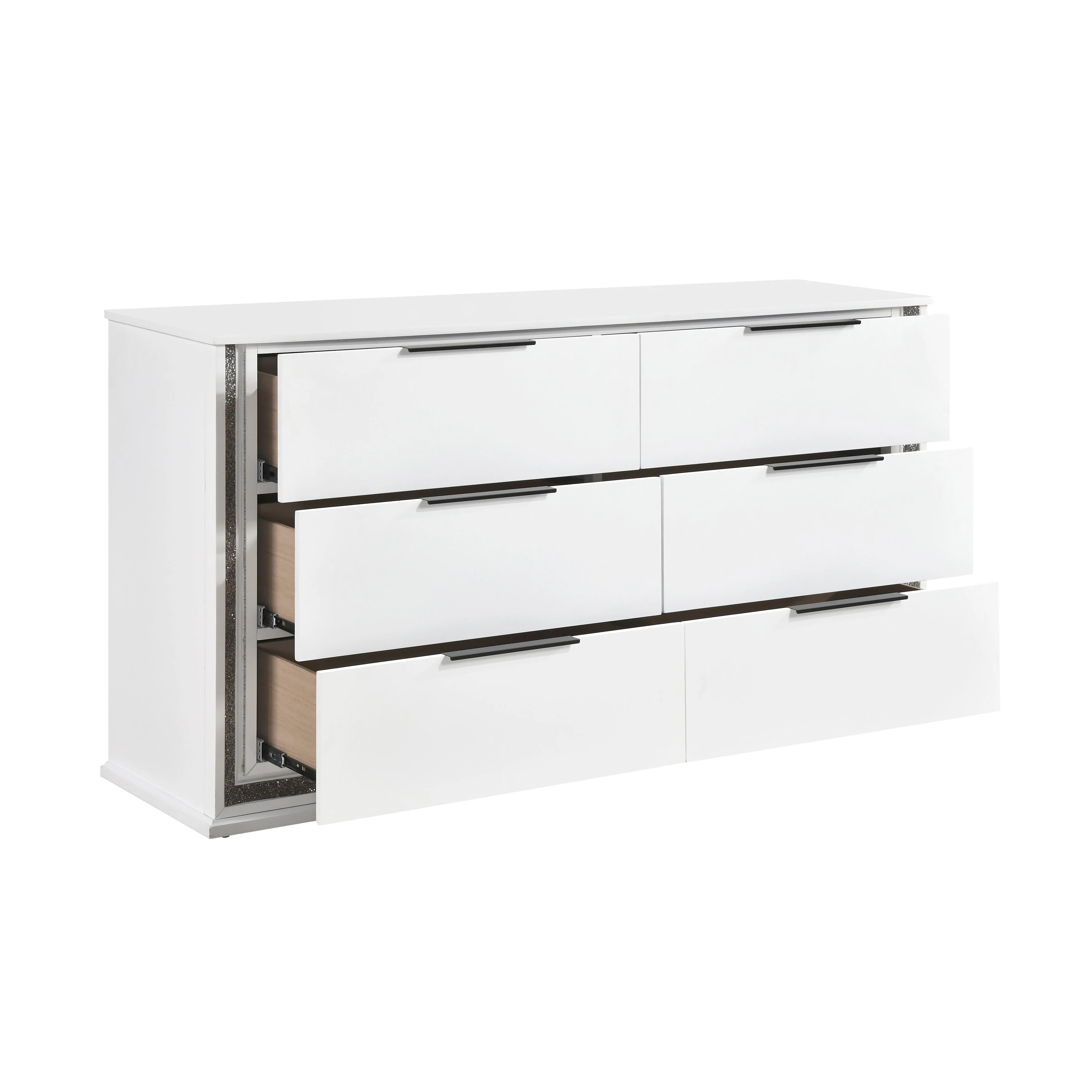 Lumin Pearl White LED Panel Bedroom Set - Image 19