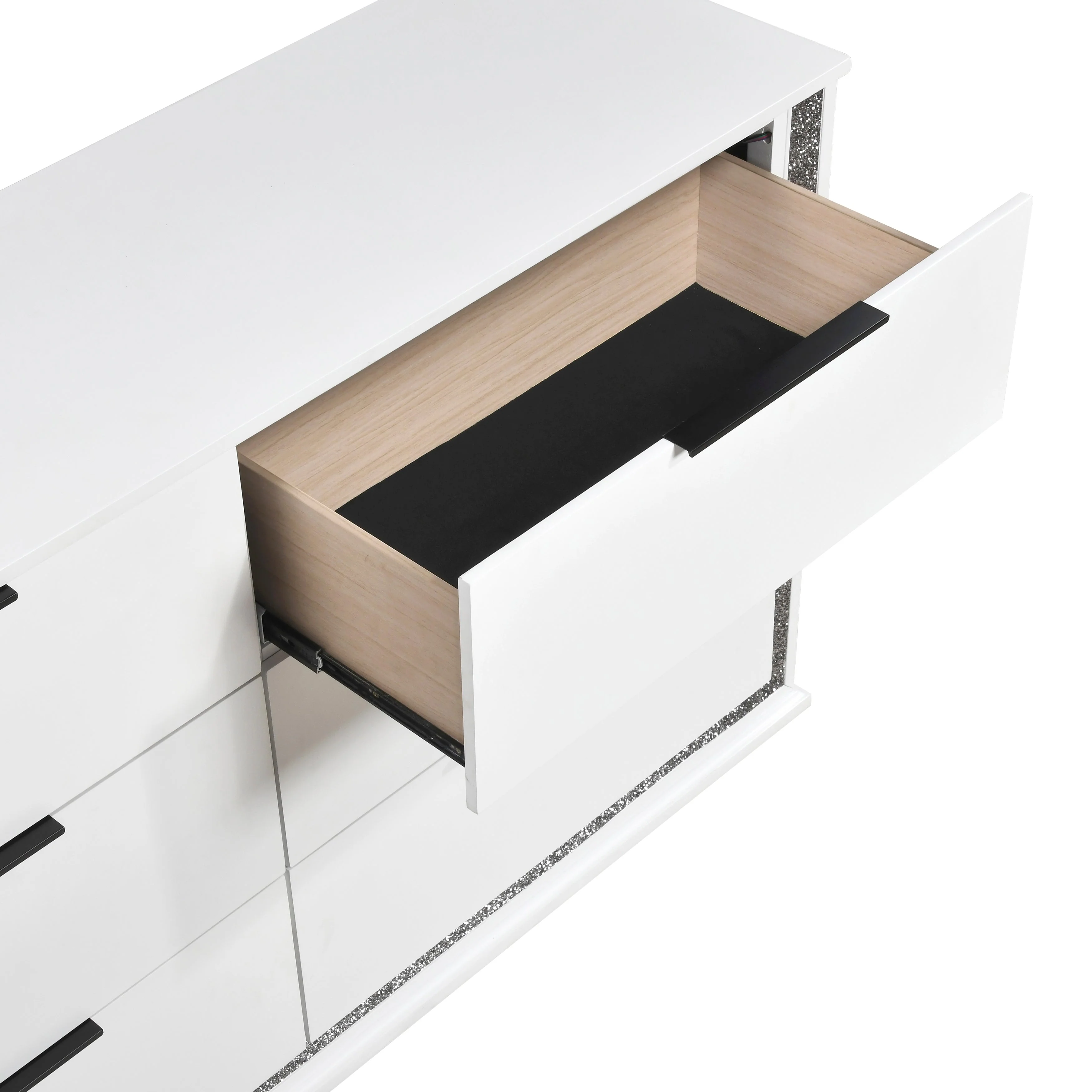 Lumin Pearl White LED Panel Bedroom Set - Image 24