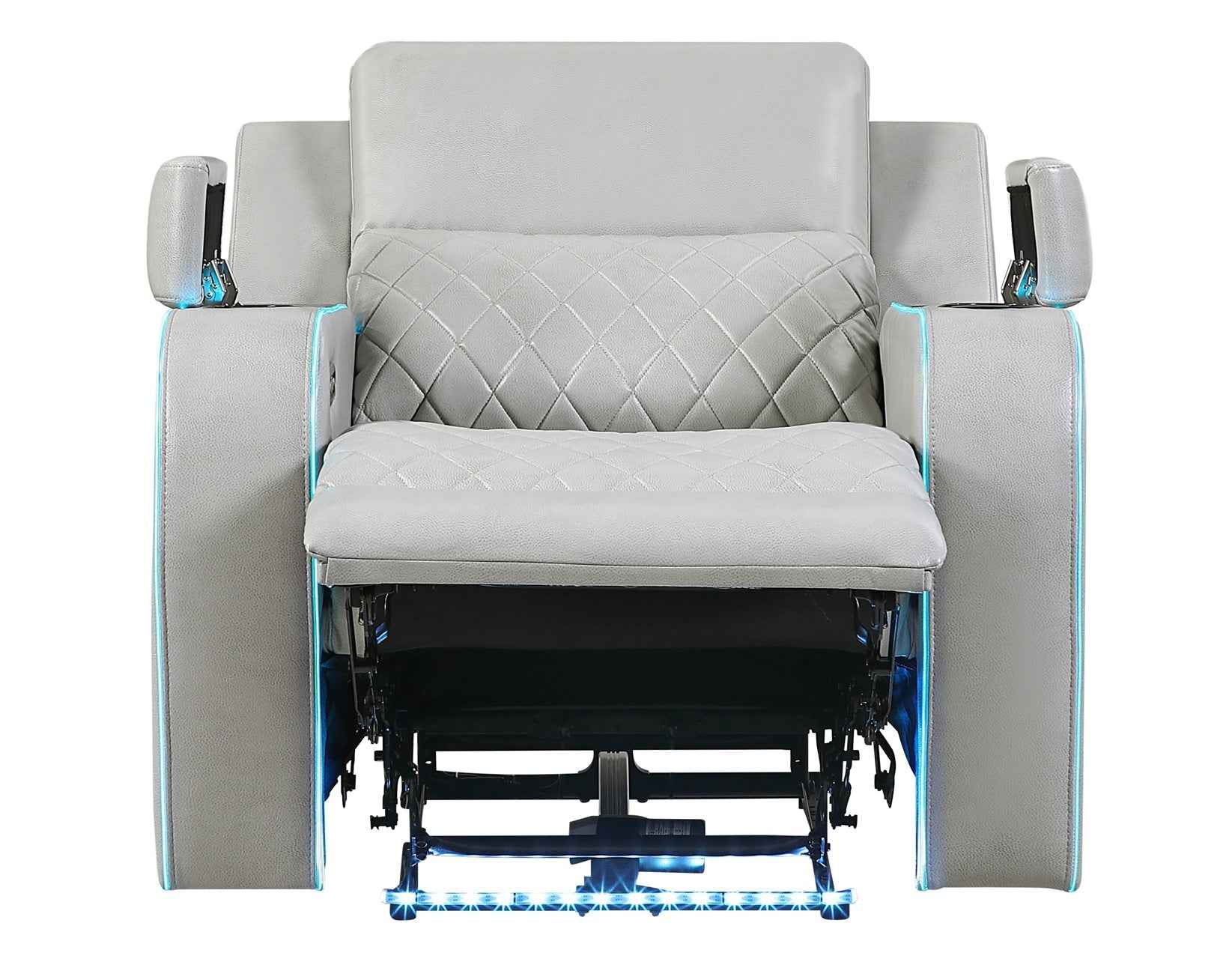 Luna Home Cinema Power Recliner, Ice Vegan Leather - Image 4