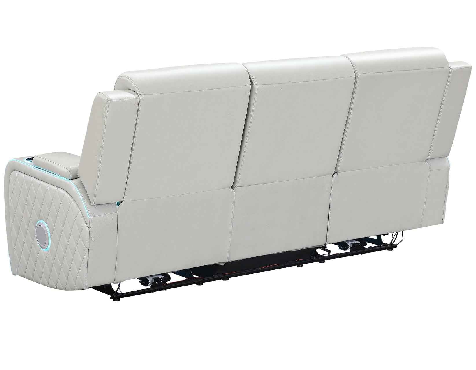 Luna Home Cinema Power Reclining Sofa, Ice Vegan Leather - Image 10