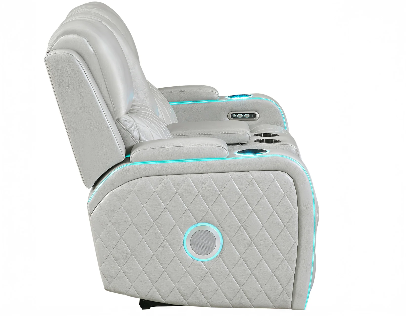 Luna Ice Vegan Leather 3-Piece Home Cinema Power Reclining Set - Image 32