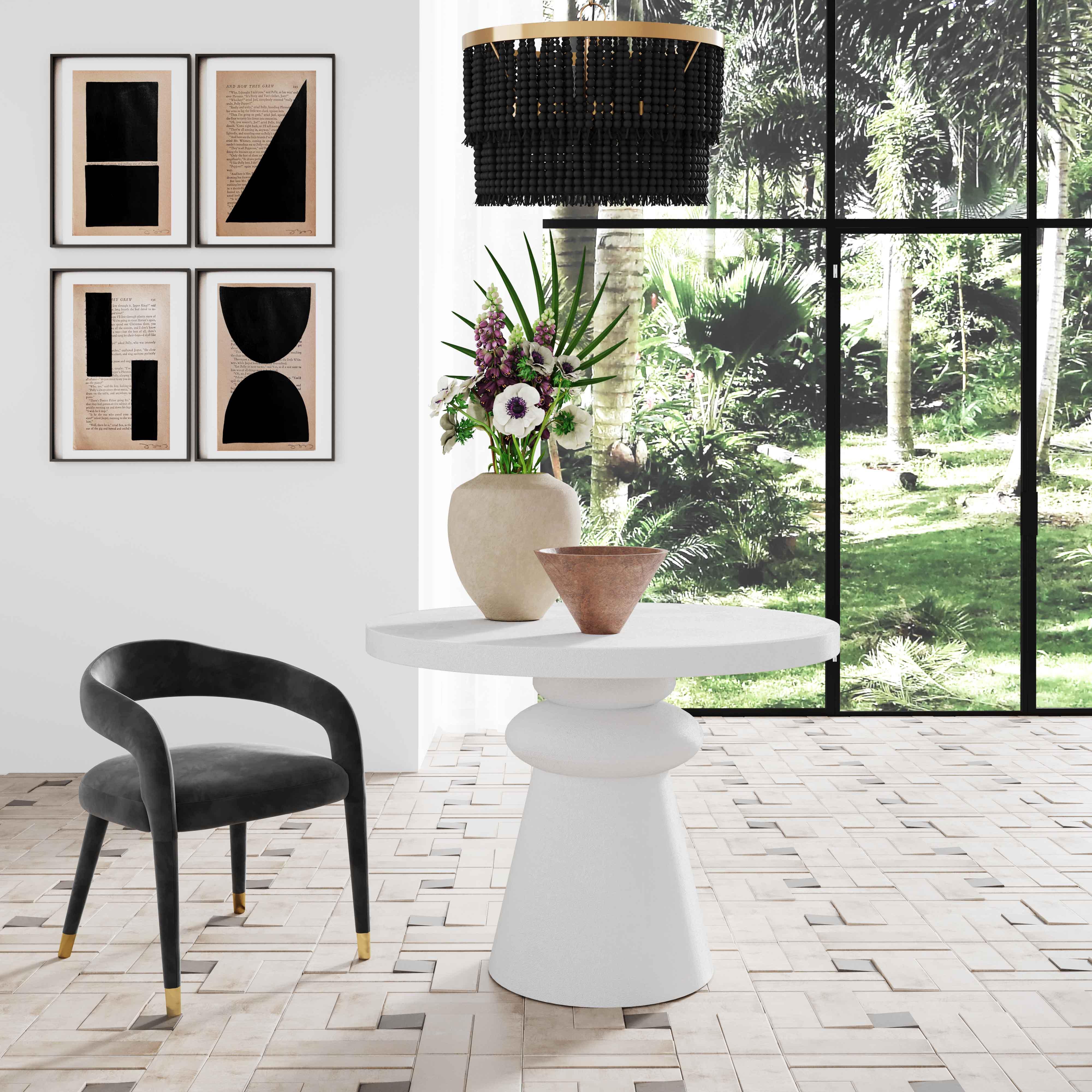 Lupita White 42" Round Dinette Table - Image 2