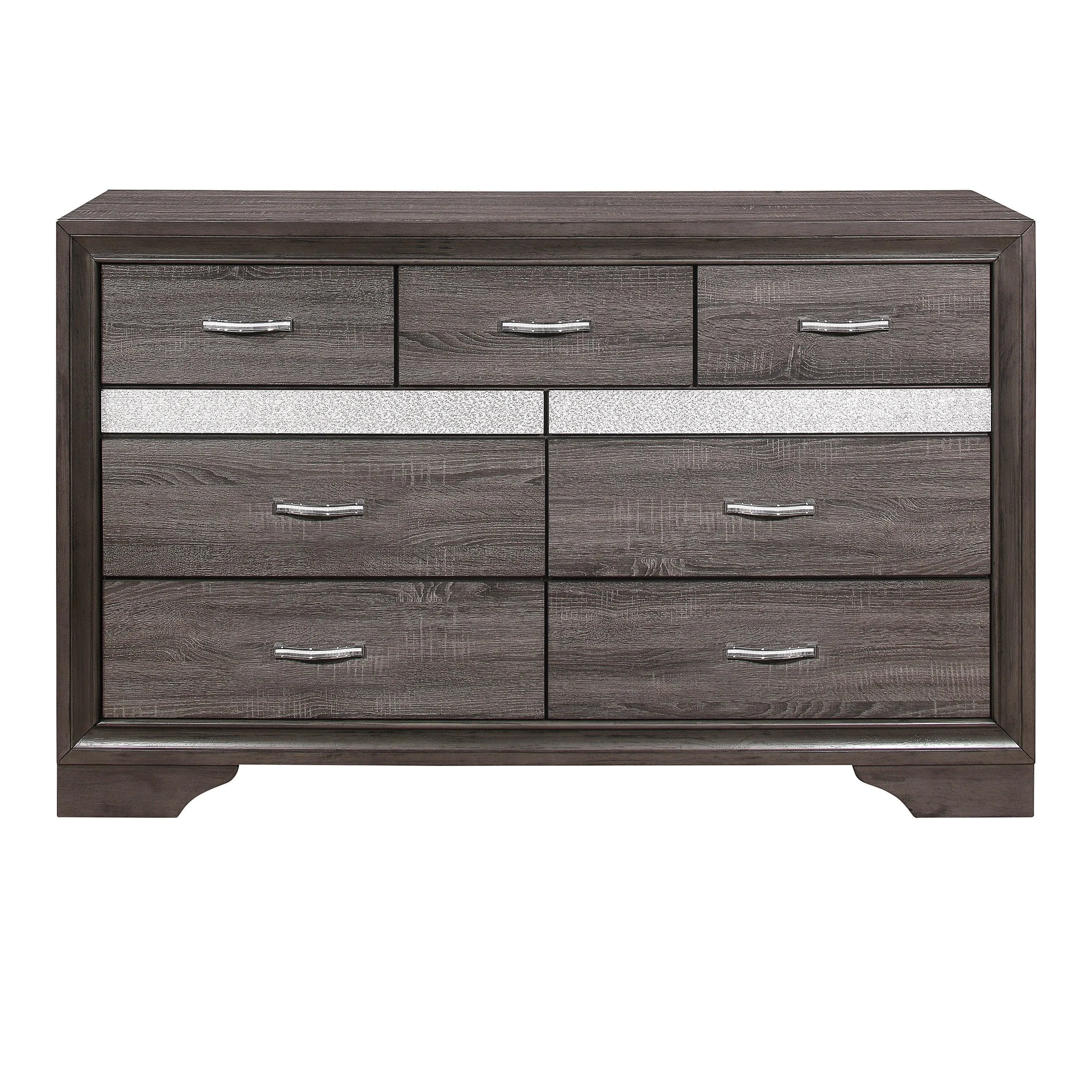 Luster Gray Upholstered Storage Platform Bedroom Set - Image 11