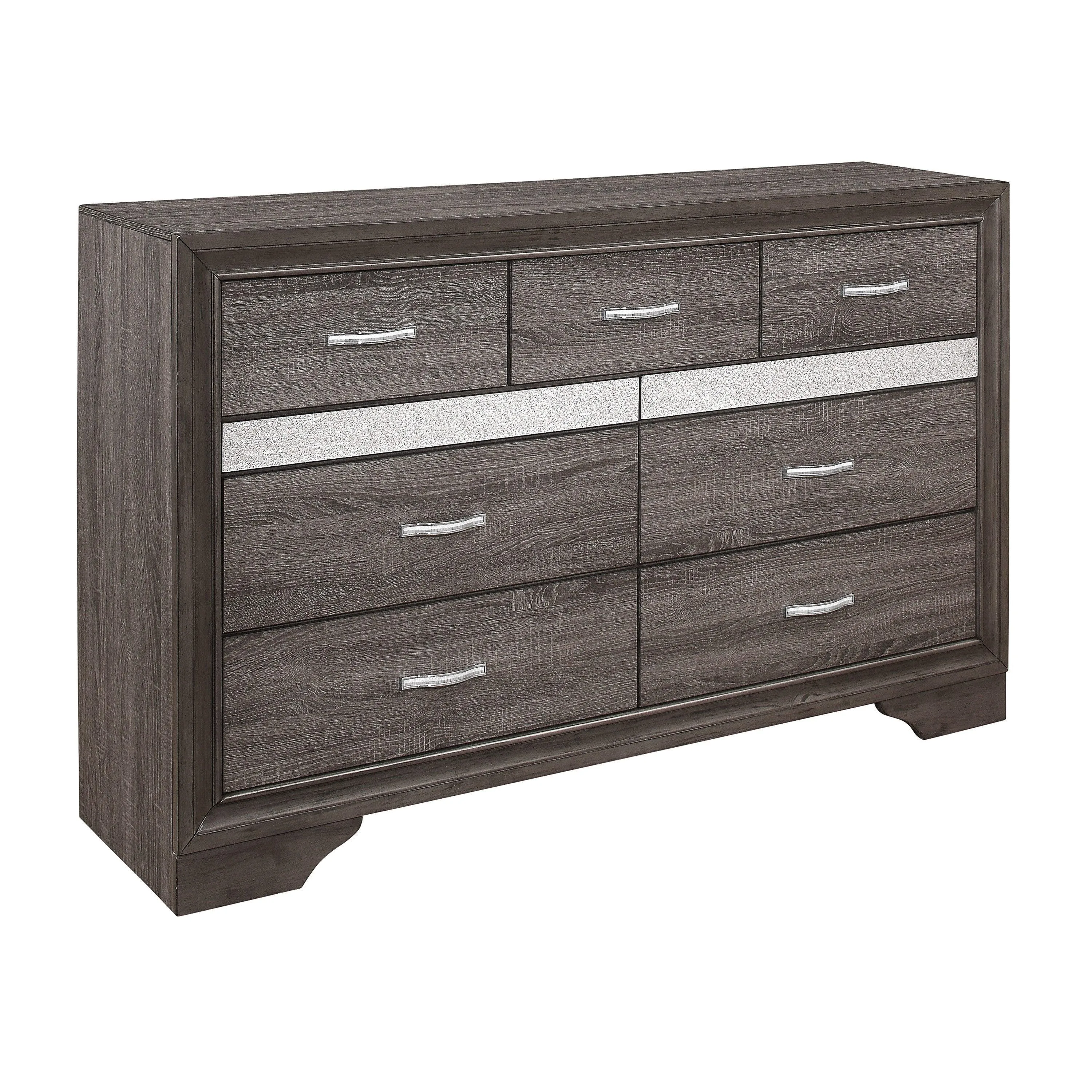 Luster Gray Upholstered Storage Platform Bedroom Set - Image 12