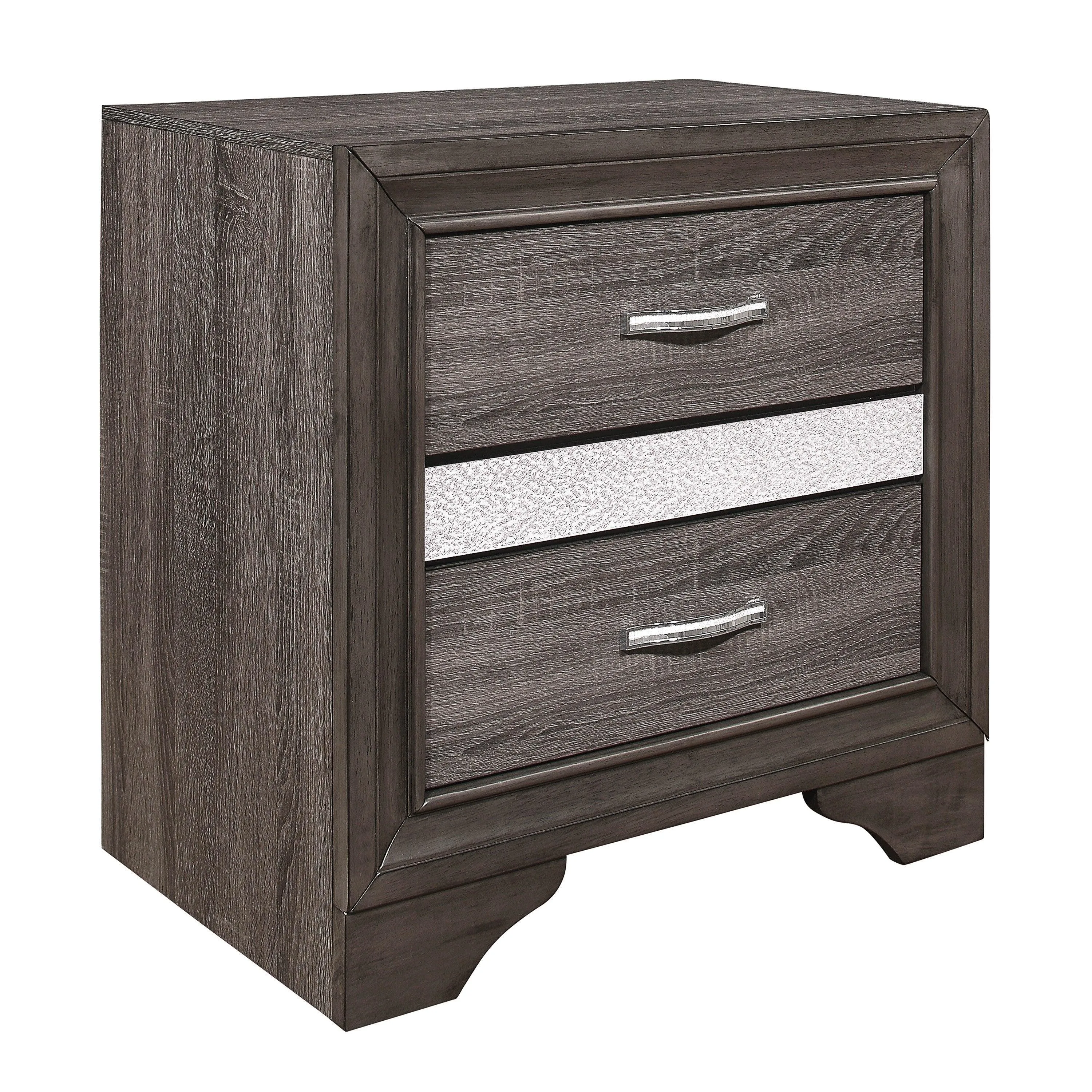 Luster Gray Upholstered Storage Platform Bedroom Set - Image 8