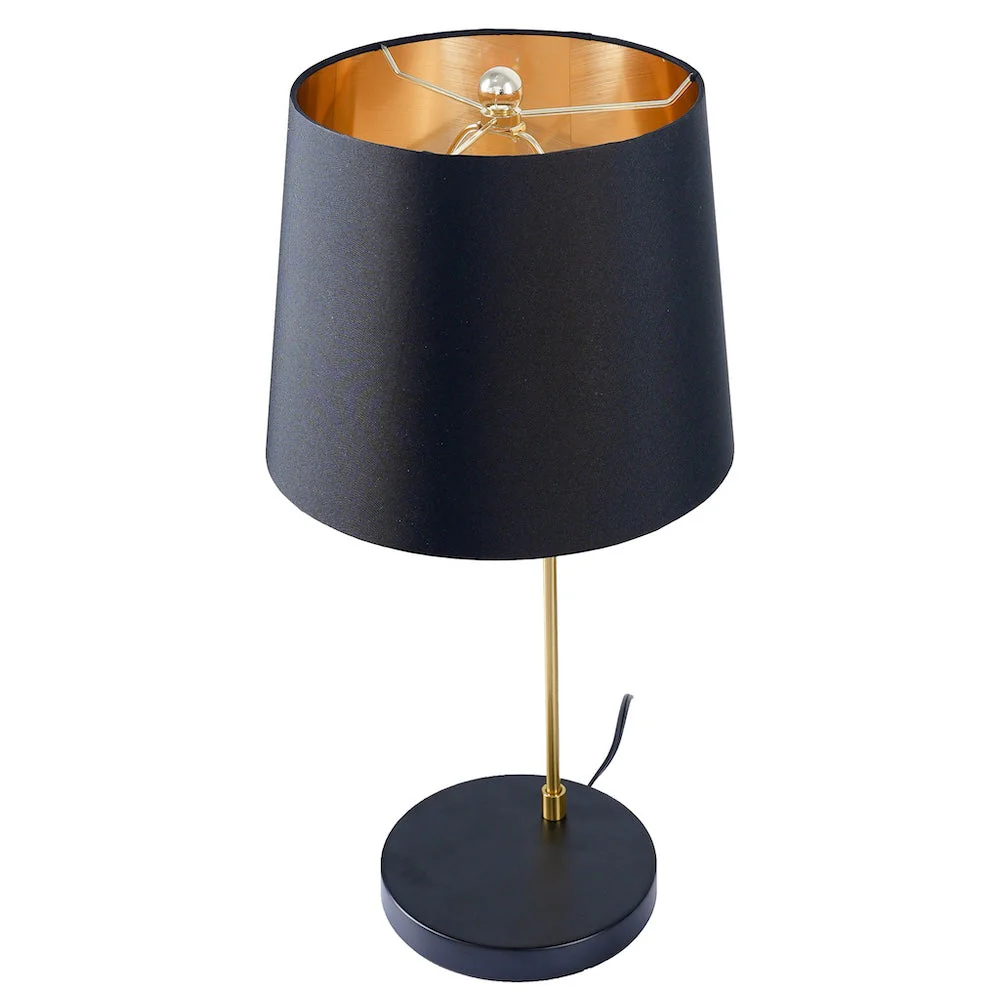 Lustrous Table Lamp - Black outer and Gold inner - Image 4