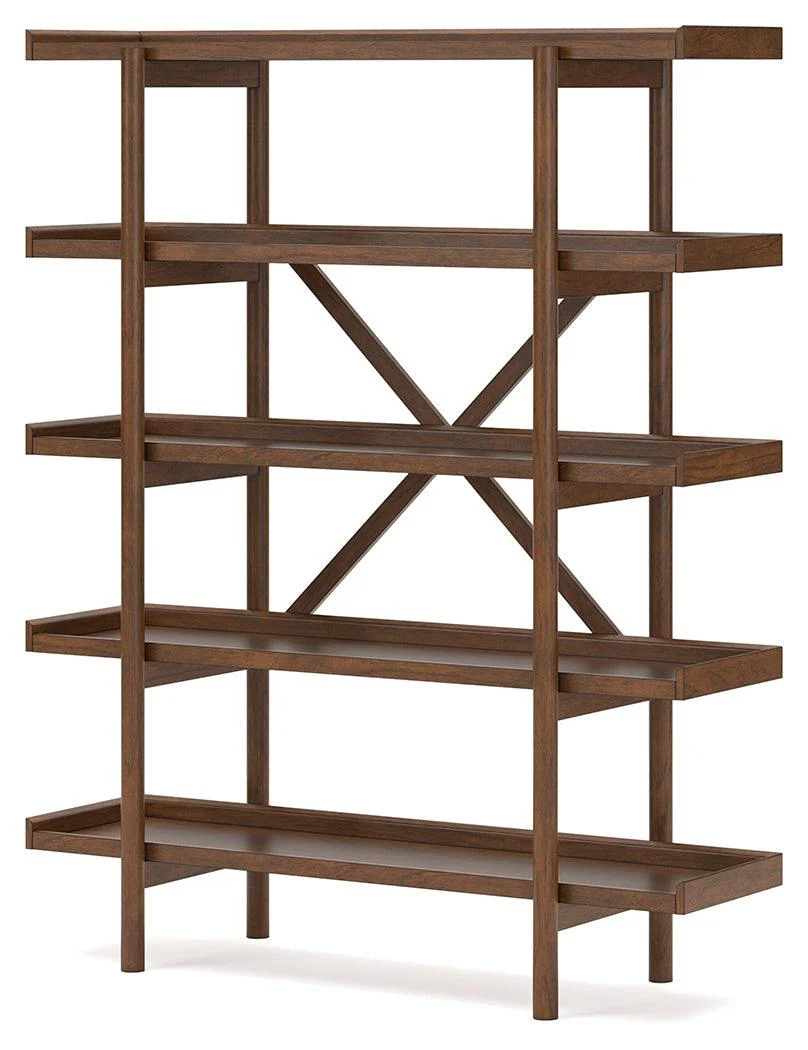 Lyncott Brown 70" Bookcase - Image 3