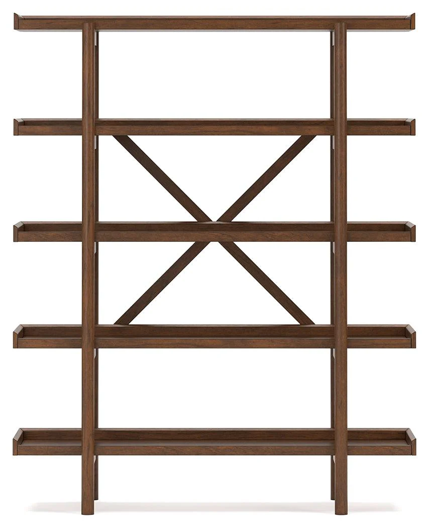 Lyncott Brown 70" Bookcase - Image 4