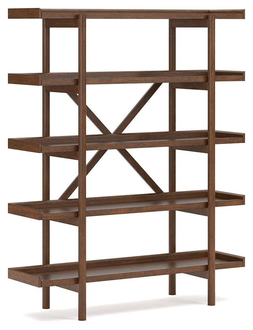 Lyncott Brown 70" Bookcase - Image 9