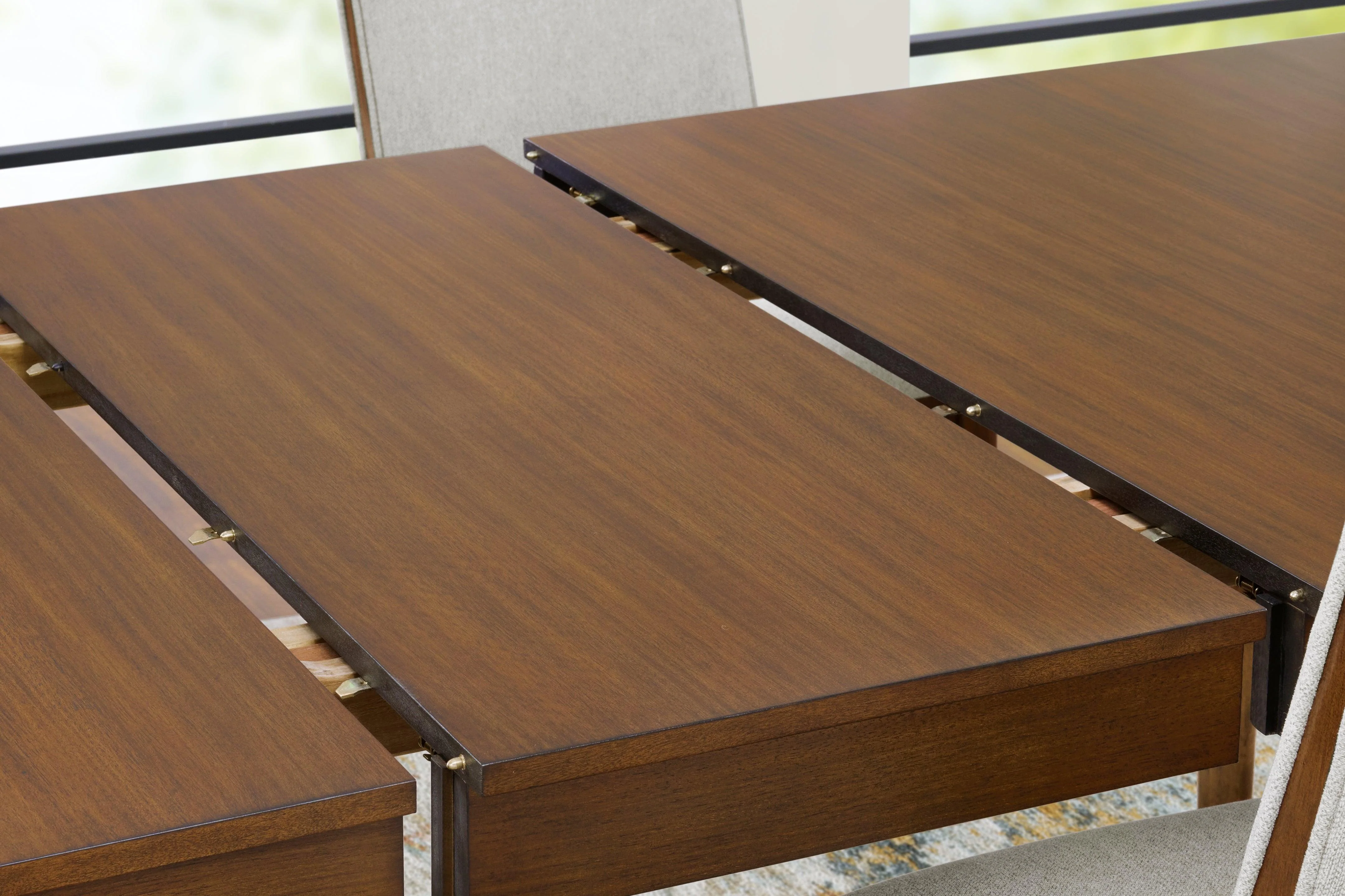 Lyncott Brown Dining Table and 4 Chairs and Bench - Image 14