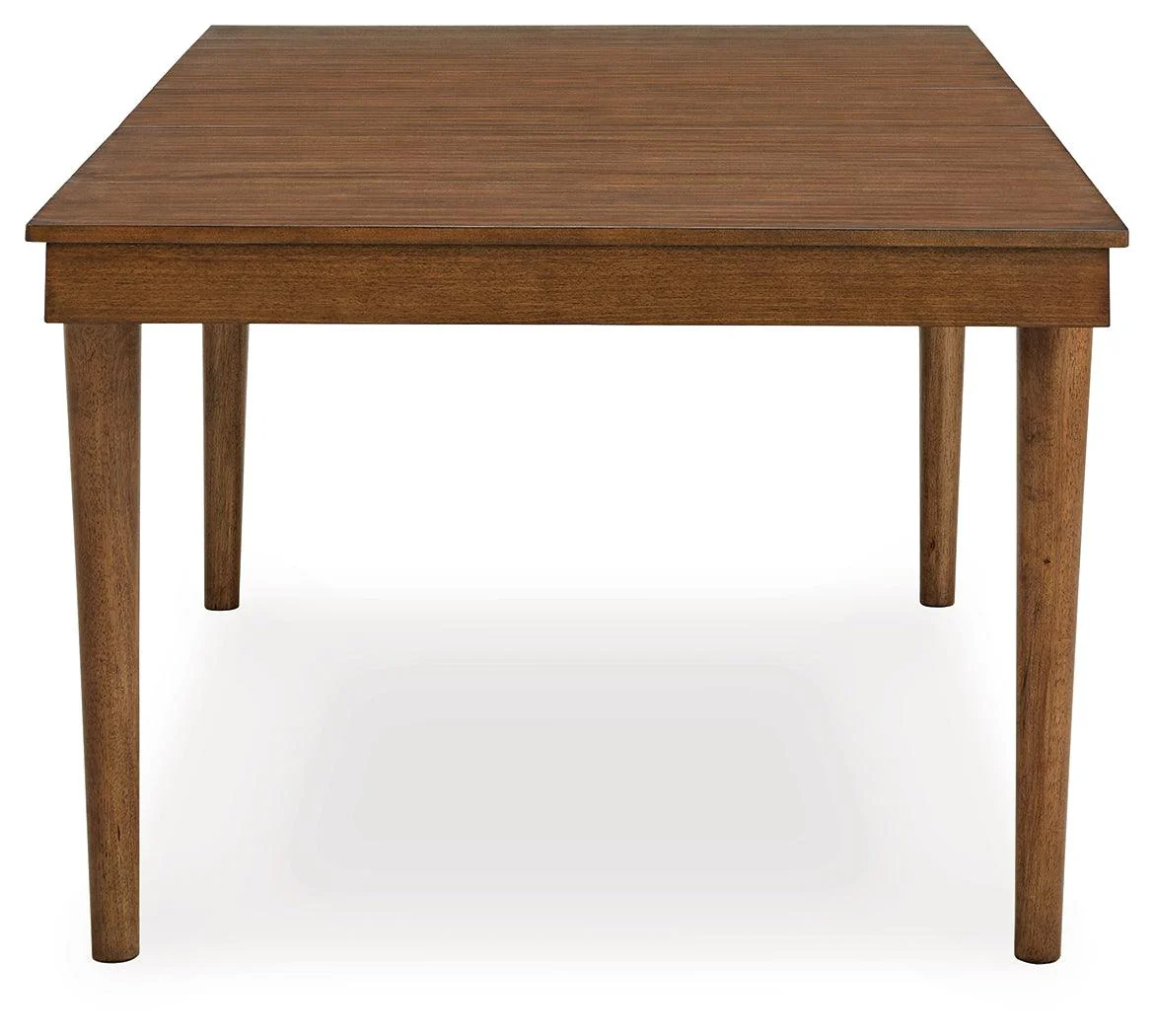 Lyncott Brown Dining Table and 4 Chairs and Bench - Image 4