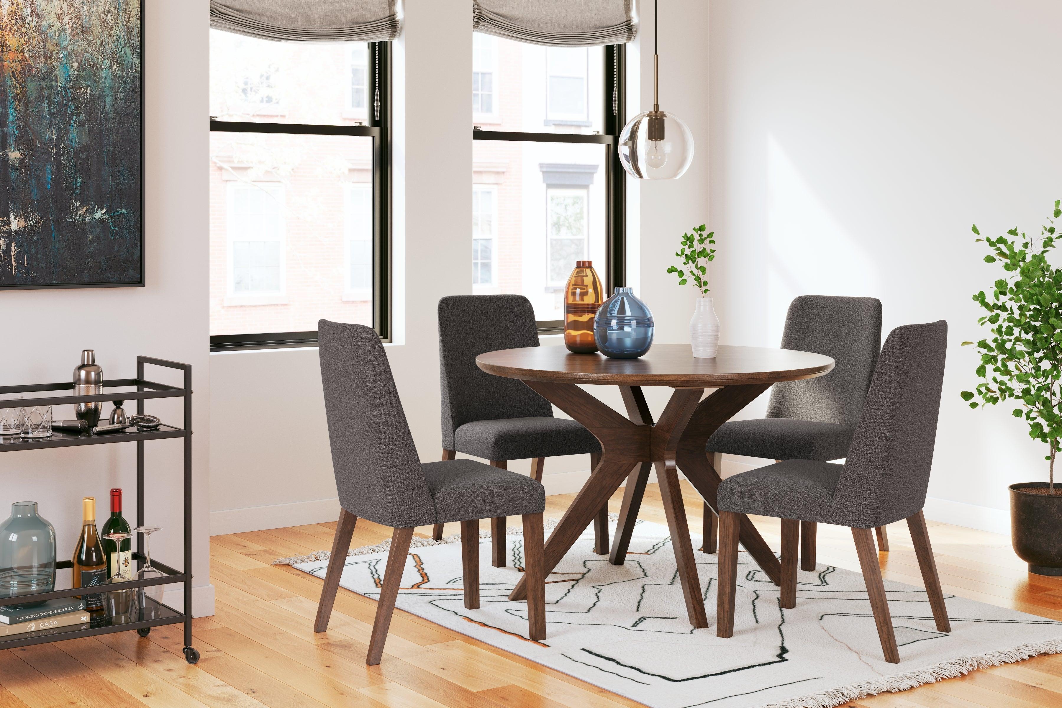 Lyncott Charcoal/Brown Dining Chair, Set of 2 - Image 9