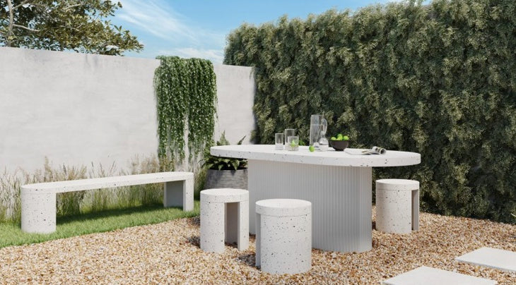 Lyon Outdoor Stool Light Grey - Image 2
