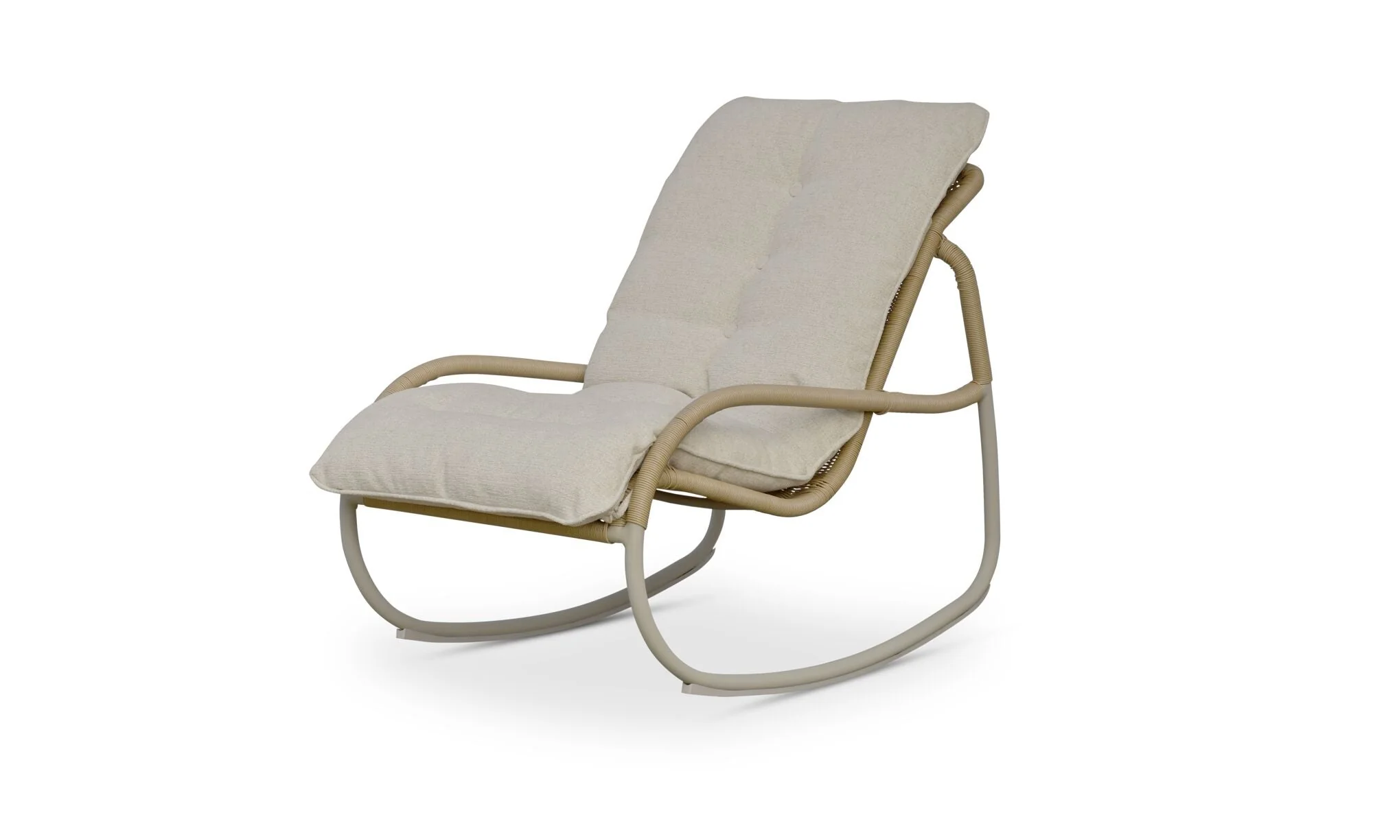 Lyra Outdoor Rocking Chair Beige - Image 2