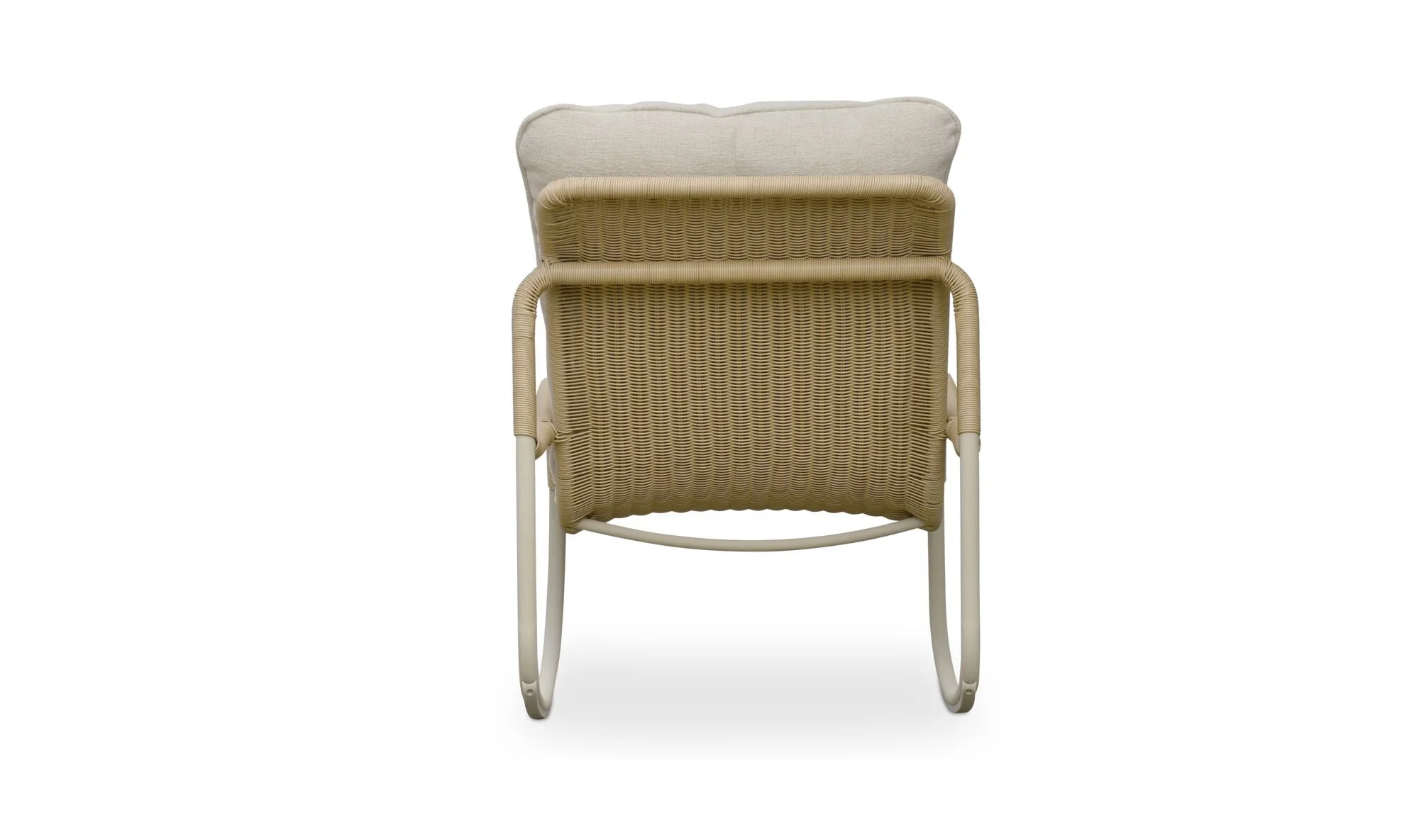 Lyra Outdoor Rocking Chair Beige - Image 4