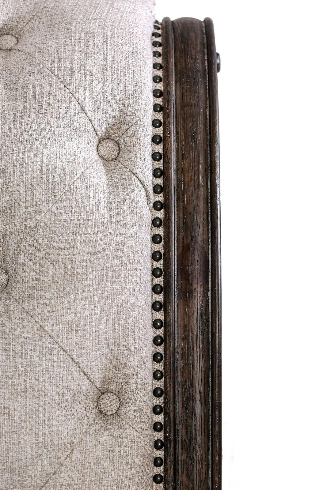 Lysandra Rustic Natural Tone/Beige Upholstered Queen Sleigh Bed - Image 7