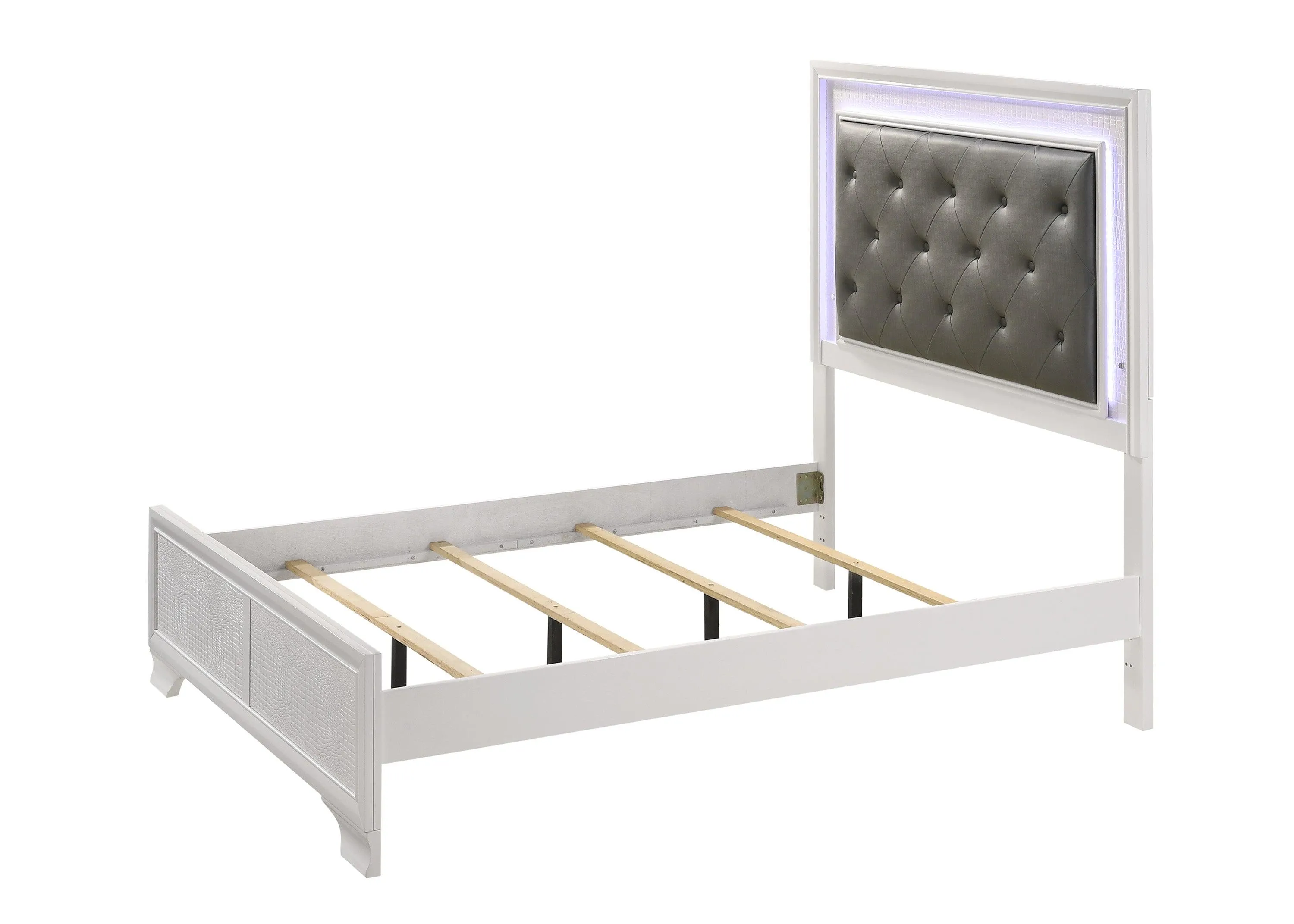 Lyssa Frost Full LED Upholstered Panel Bed - Image 3
