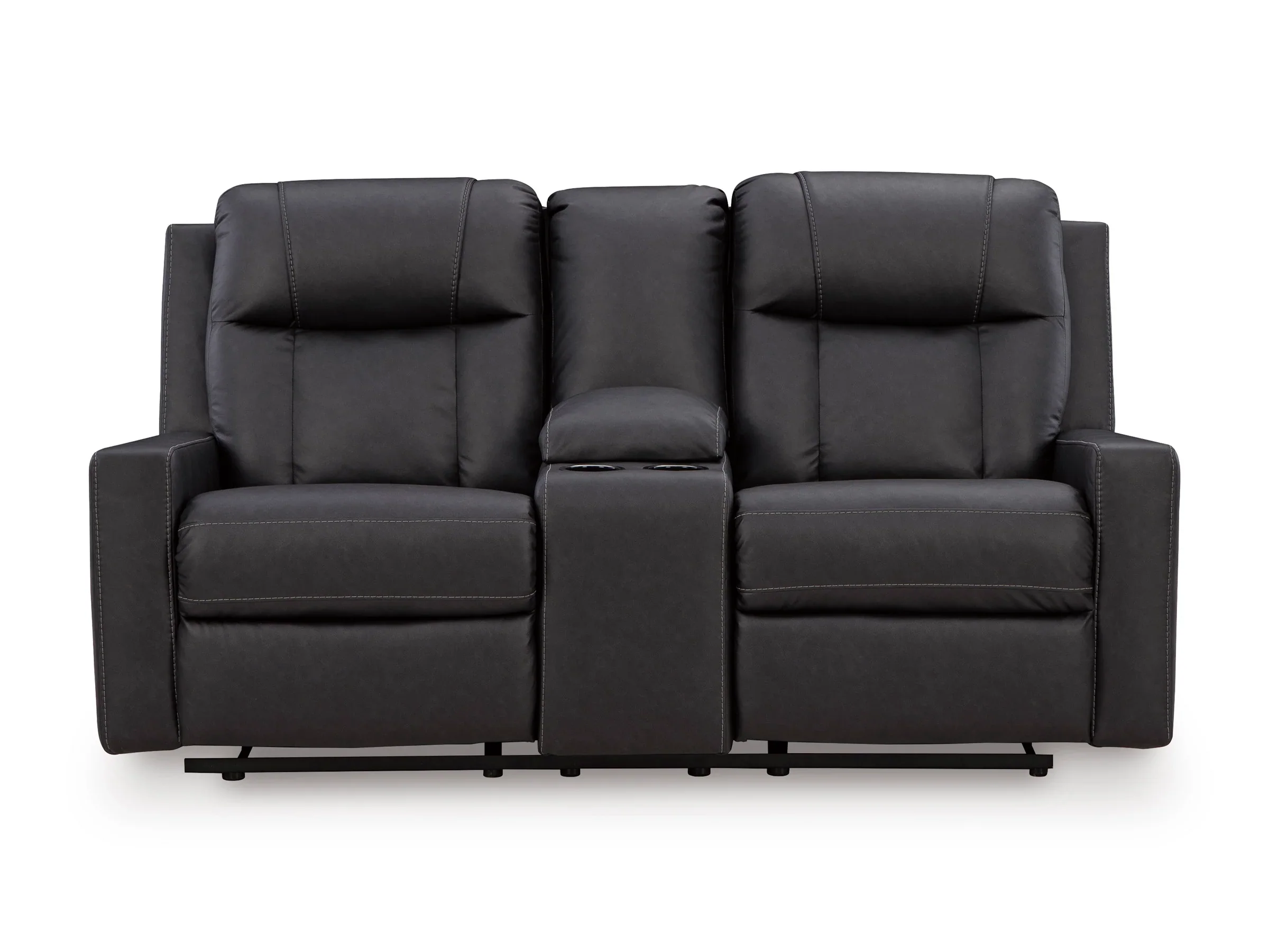 Mackmenville Carbon Reclining Loveseat w/Console - Image 2