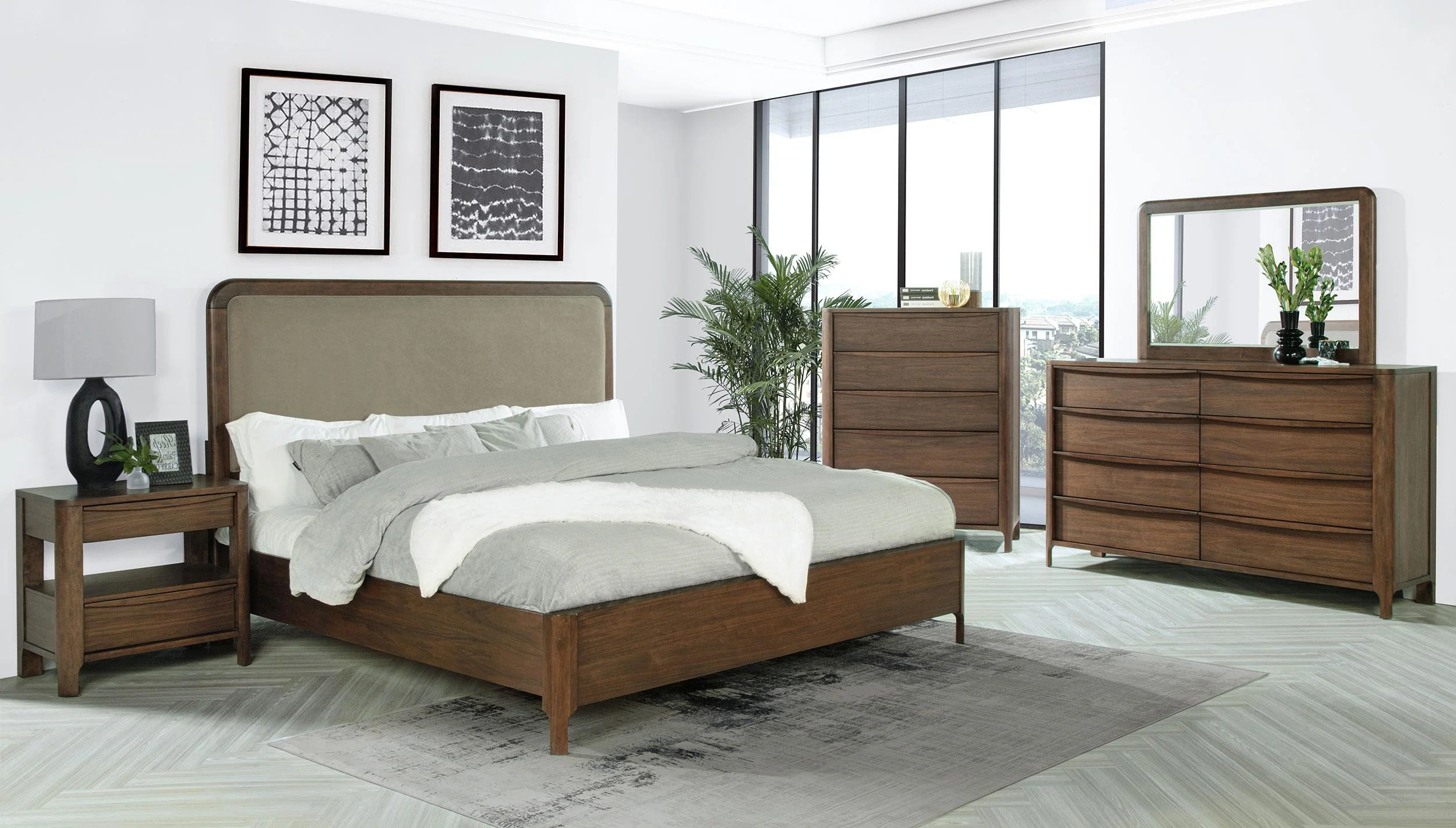 Maderia Walnut 2-Drawer Nightstand - Image 13