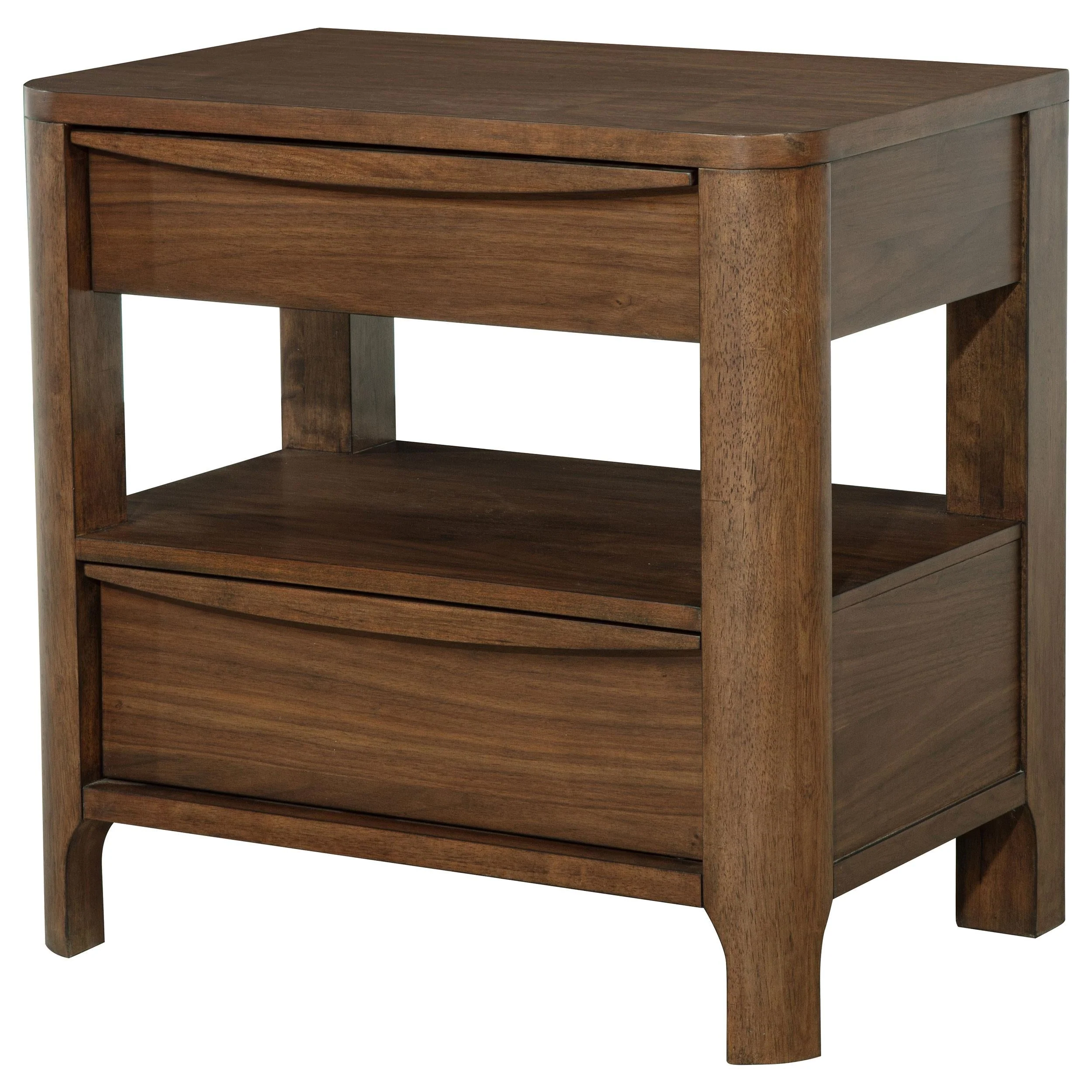 Maderia Walnut 2-Drawer Nightstand - Image 3
