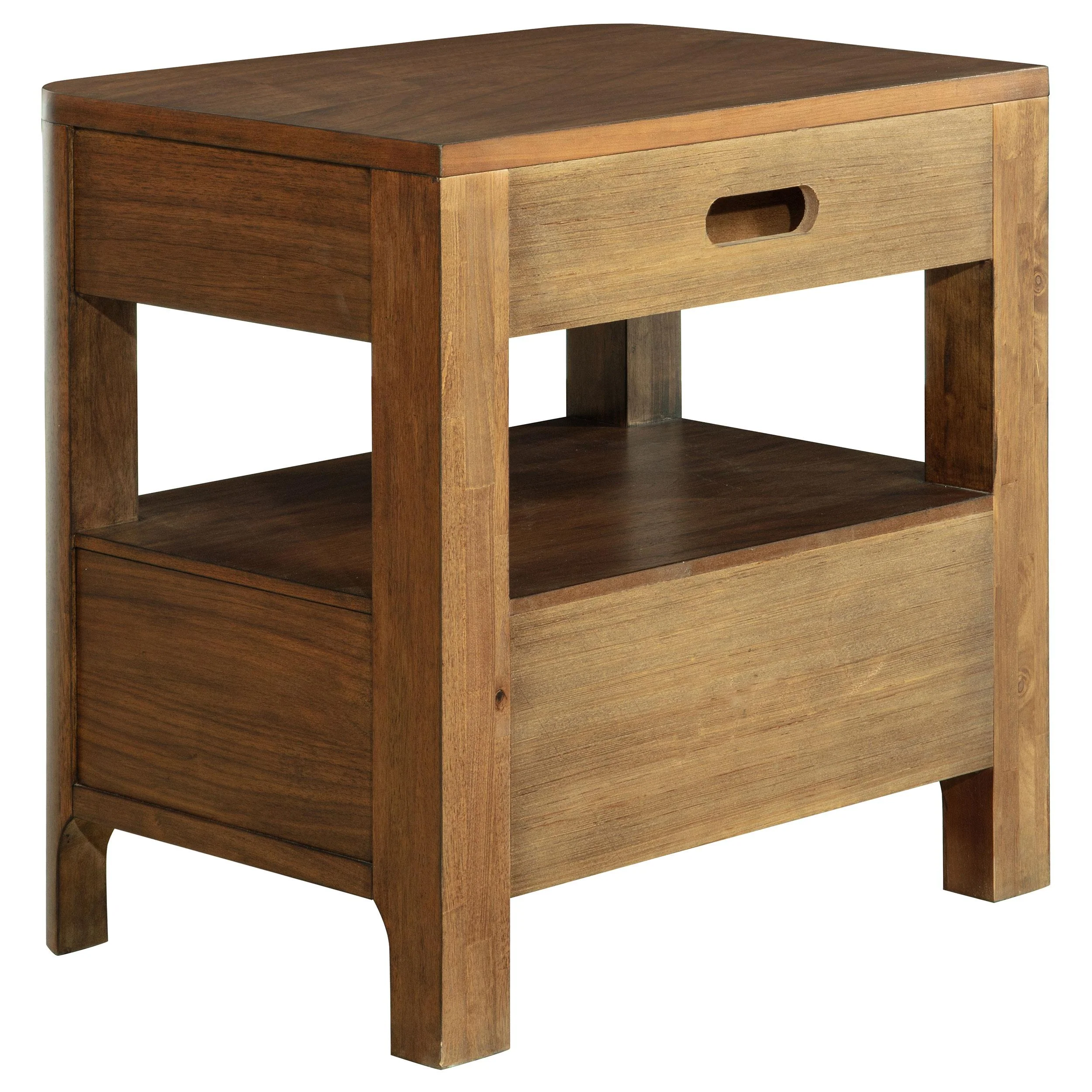 Maderia Walnut 2-Drawer Nightstand - Image 6