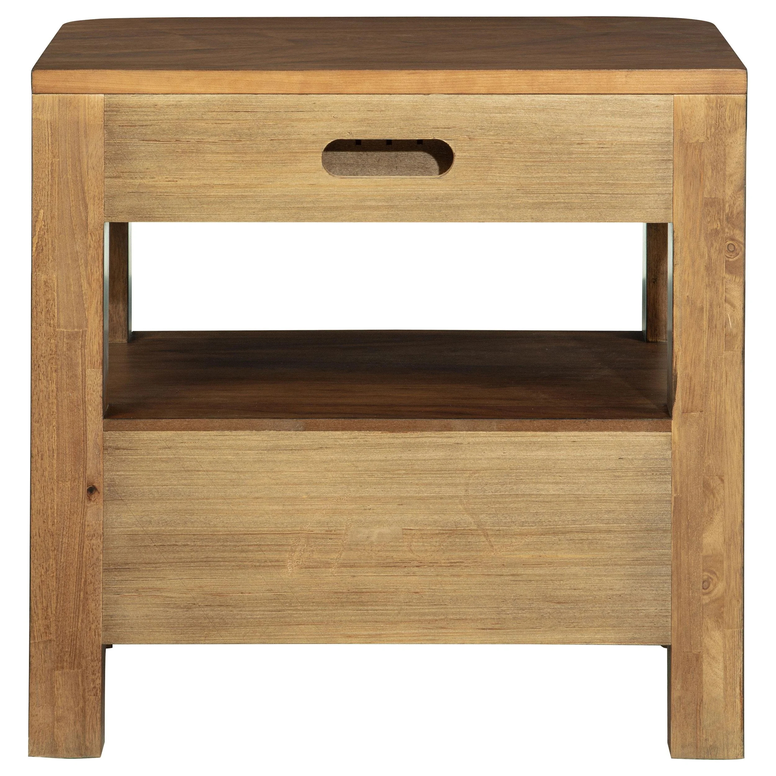 Maderia Walnut 2-Drawer Nightstand - Image 7