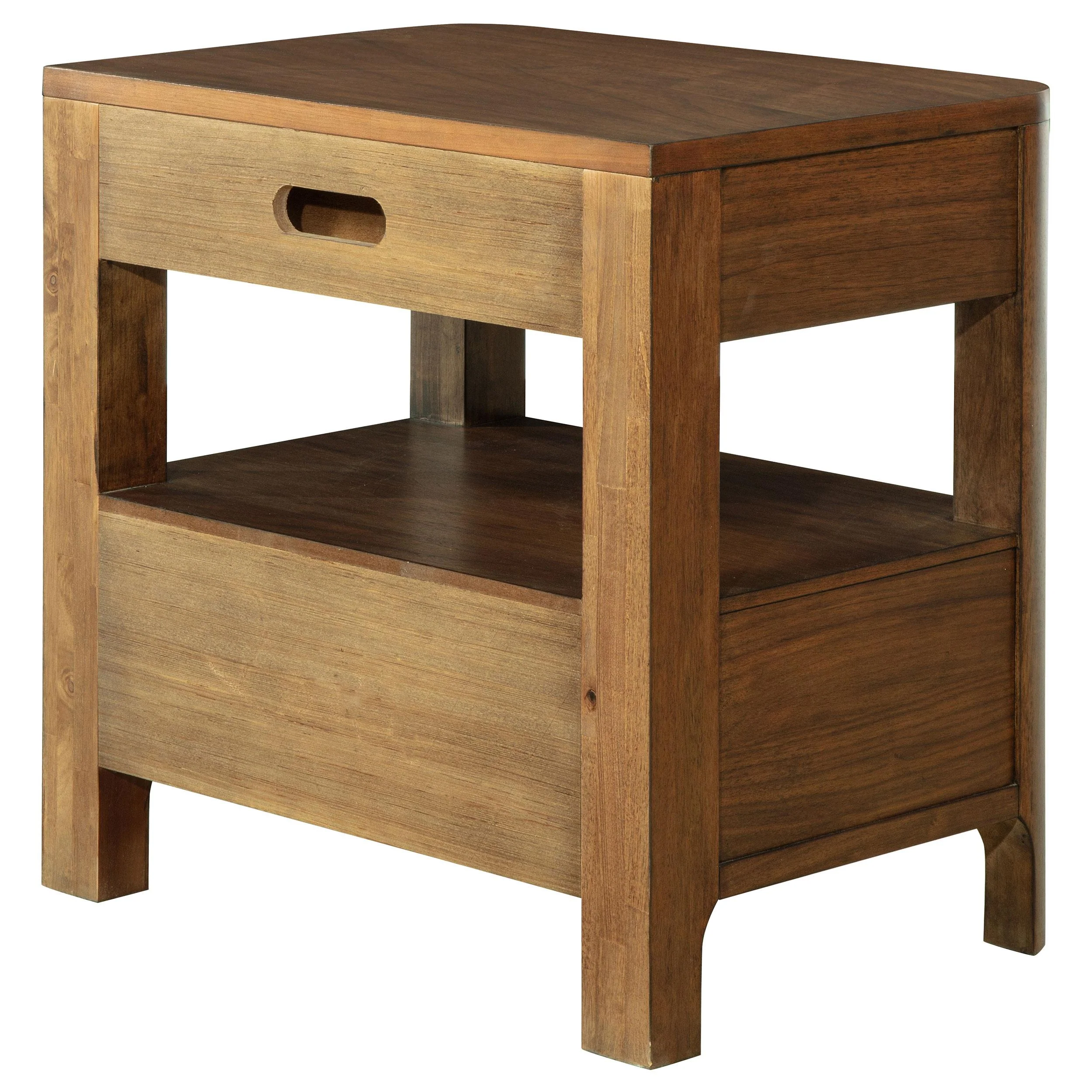 Maderia Walnut 2-Drawer Nightstand - Image 8