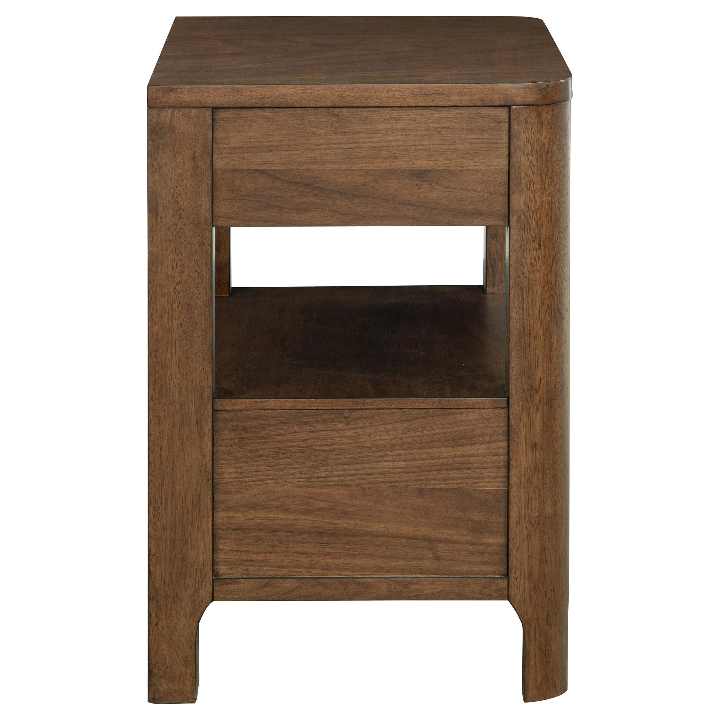 Maderia Walnut 2-Drawer Nightstand - Image 9