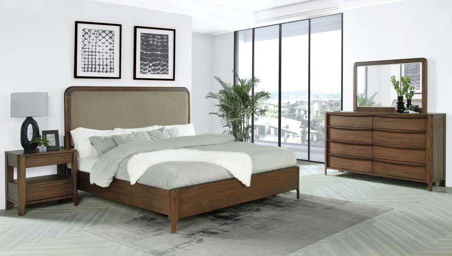 Maderia Walnut 4-piece Queen Bedroom Set