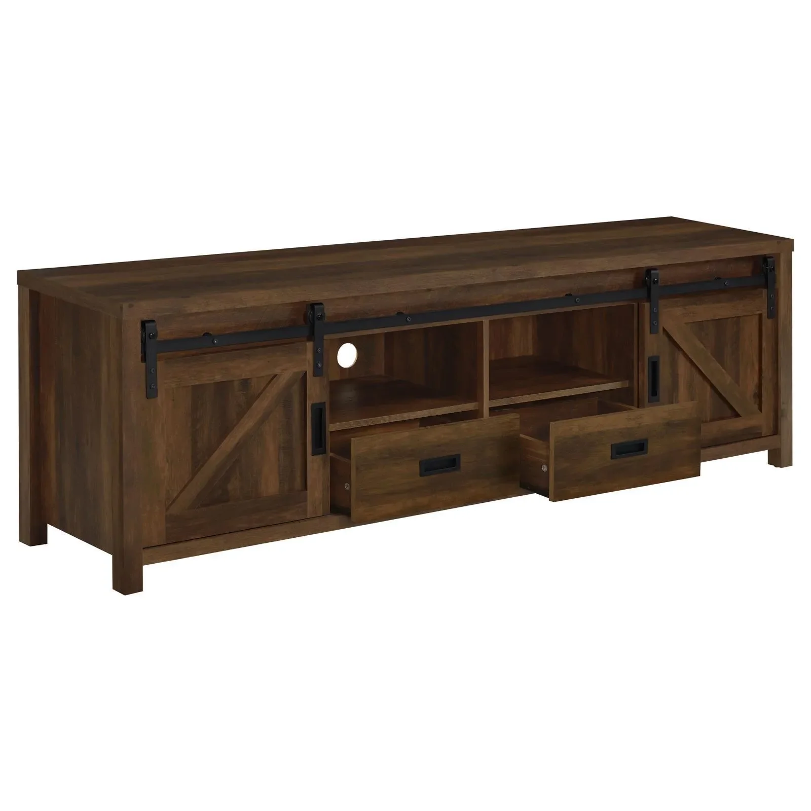 Madra Rectangular TV Console with 2 Sliding Doors - Image 3