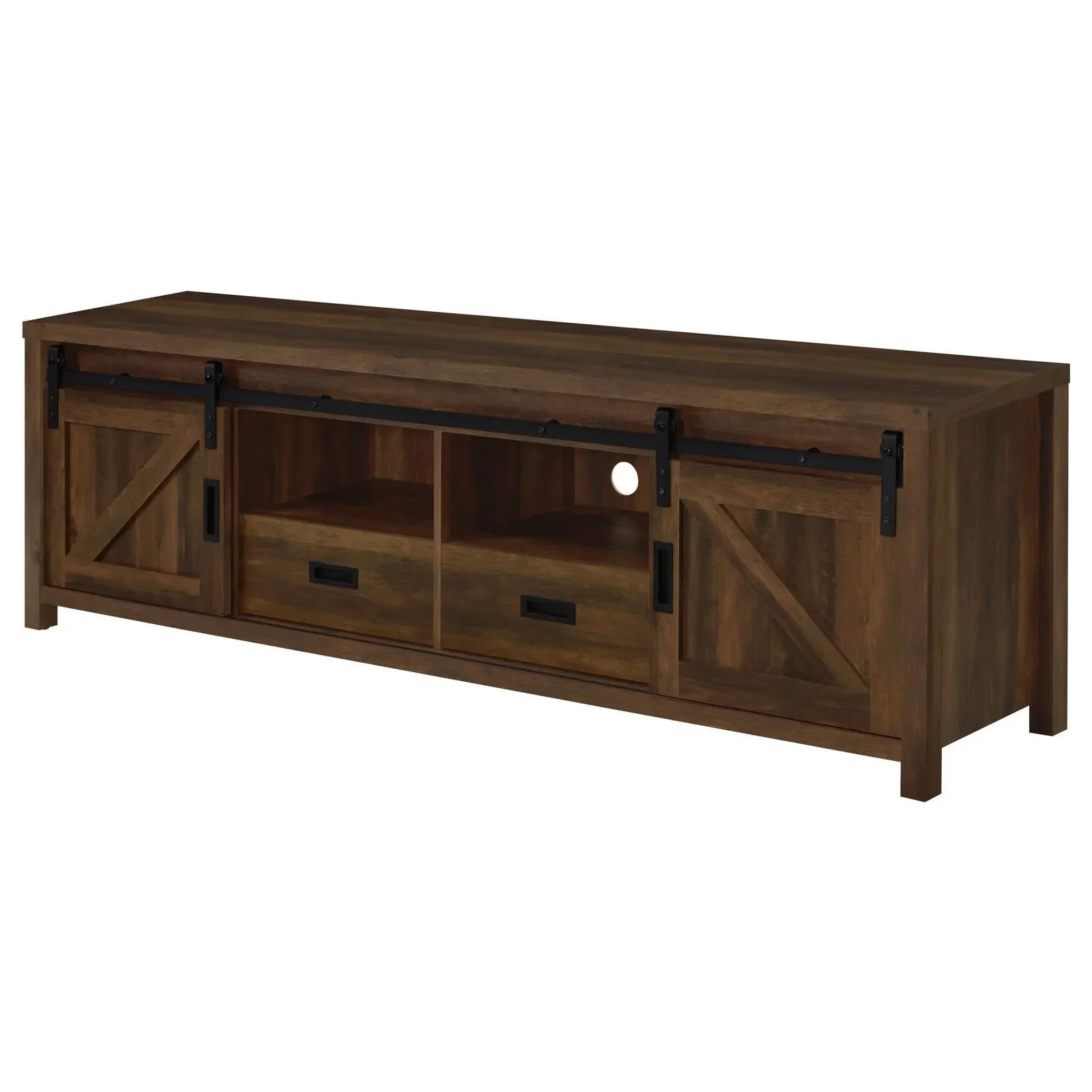 Madra Rectangular TV Console with 2 Sliding Doors - Image 6