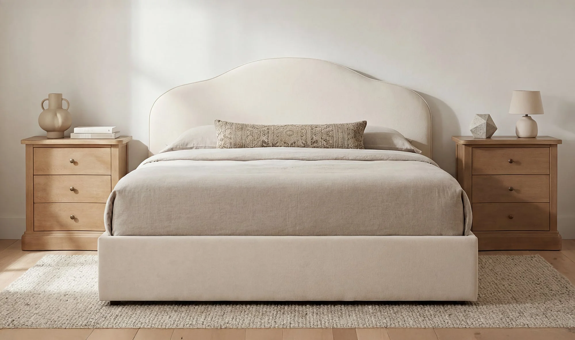 Maggie King Storage Bed Cream - Image 3