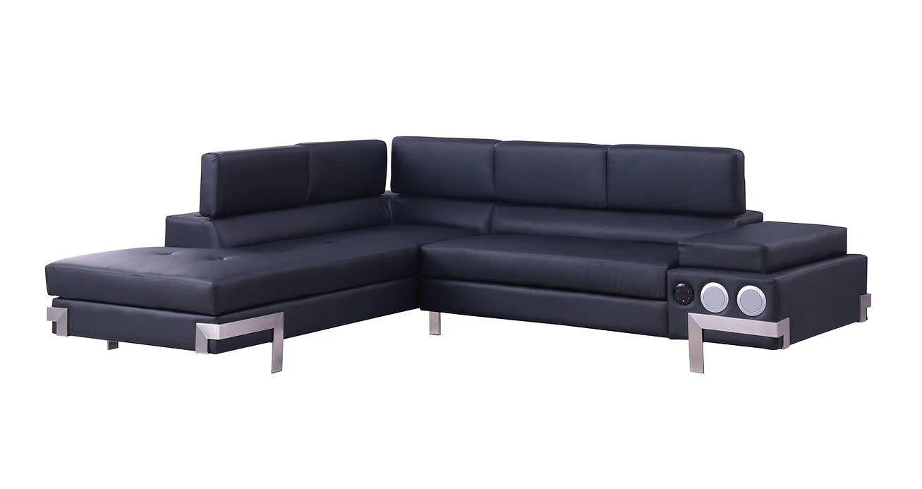 Magic (LED & Speaker) Black Sectional - Image 2