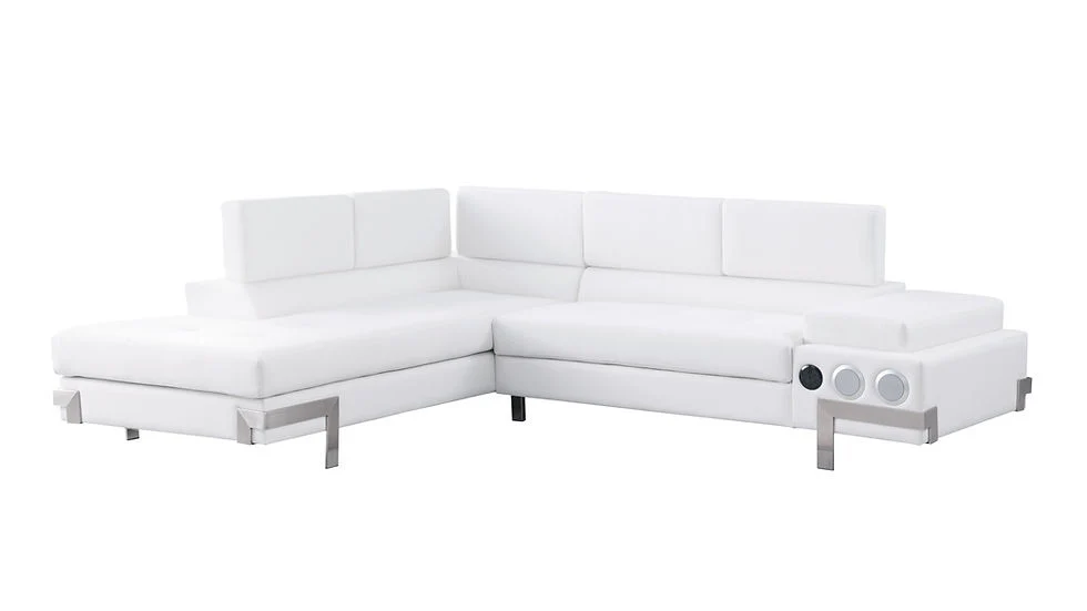 Magic (LED & Speaker) White Sectional - Image 3