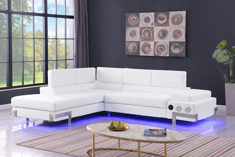 Magic (LED & Speaker) White Sectional - Image 4