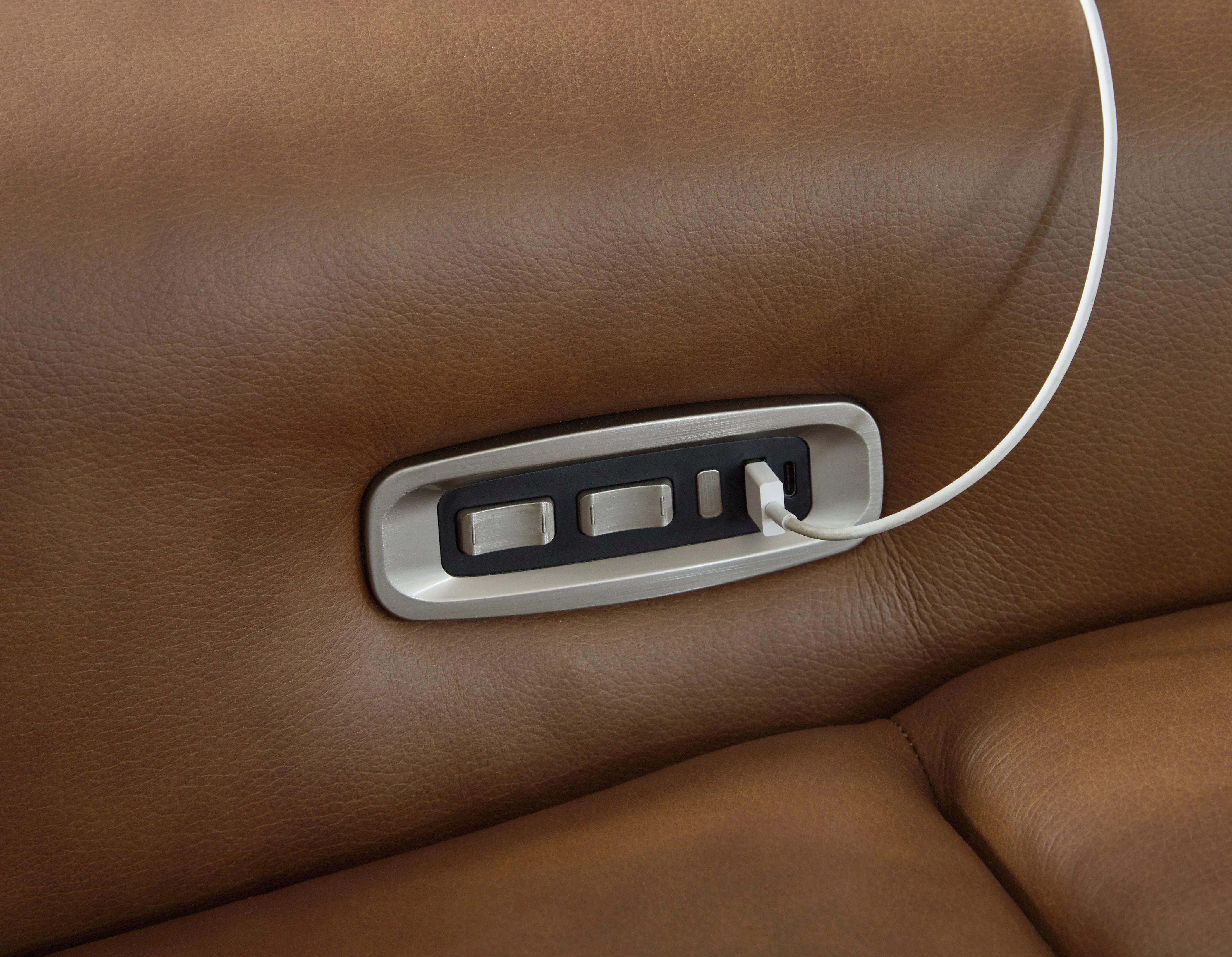 Magic Man Caramel 2-Piece Power Reclining Loveseat - Image 8