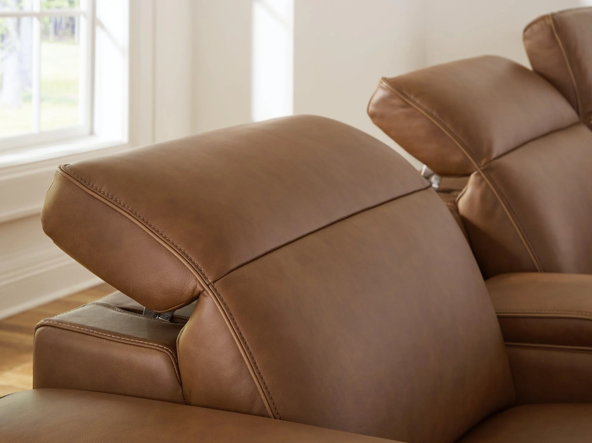 Magic Man Caramel 3-Piece Power Reclining Sectional Sofa - Image 5