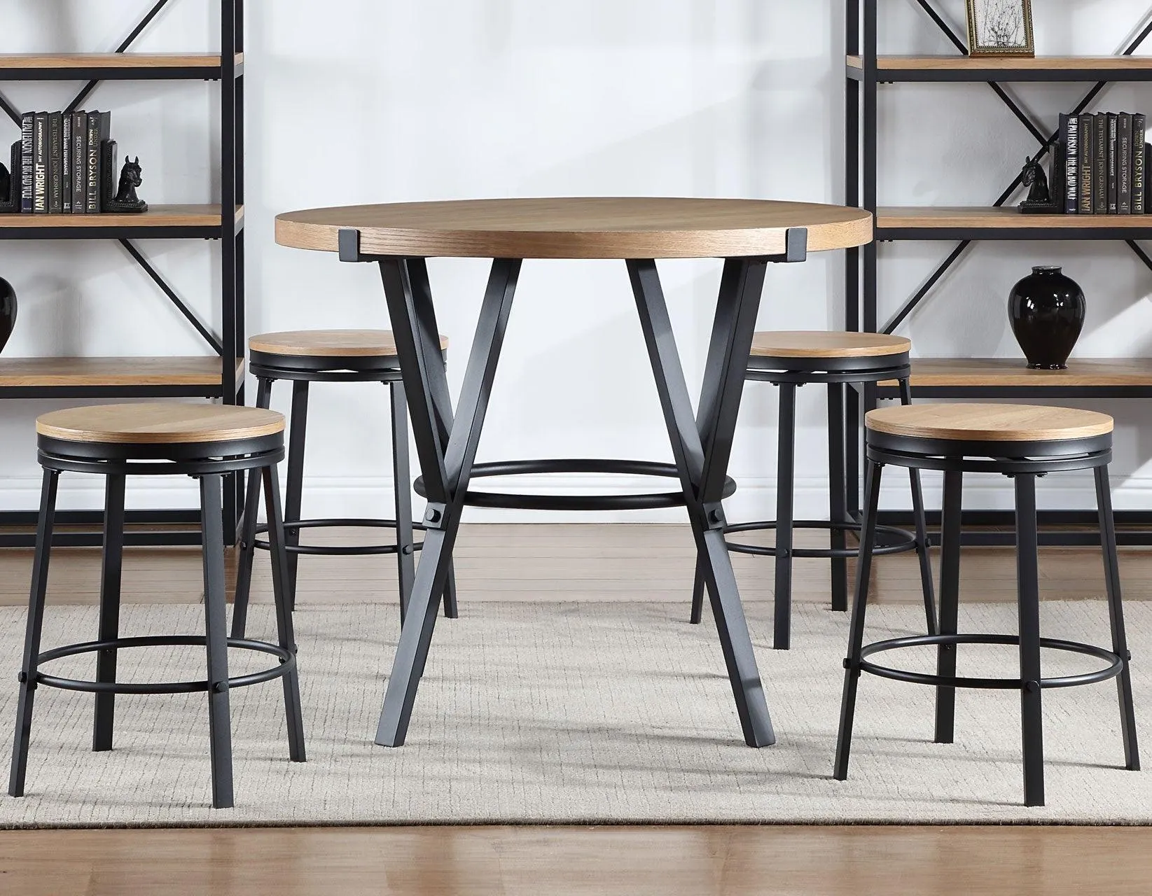 Magnolia 24″ Backless Counter Stool, Swivel, Set of 2 - Image 3