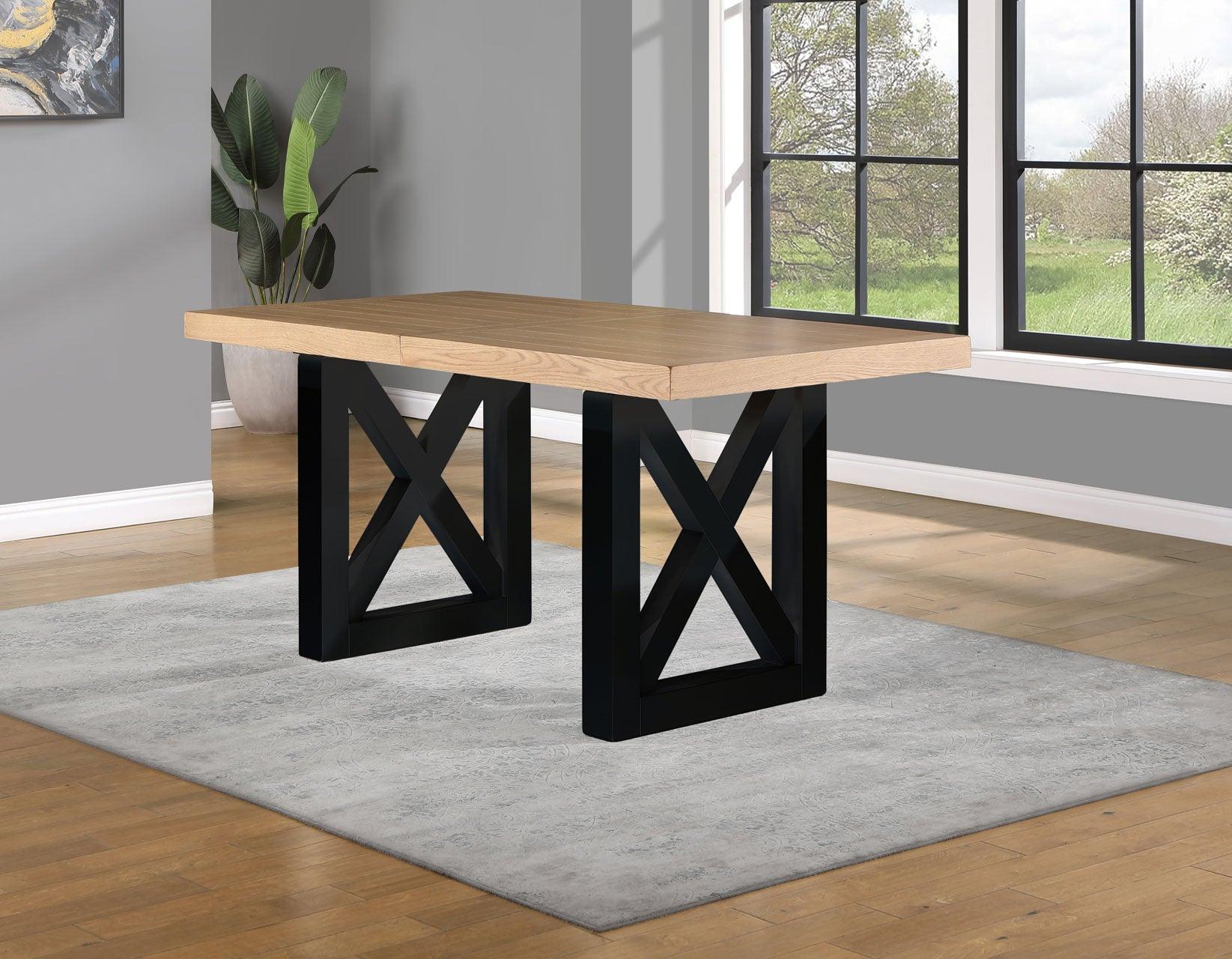 Magnolia 80-96-inch Counter Table w/18-inch Leaf, Black Base - Image 6