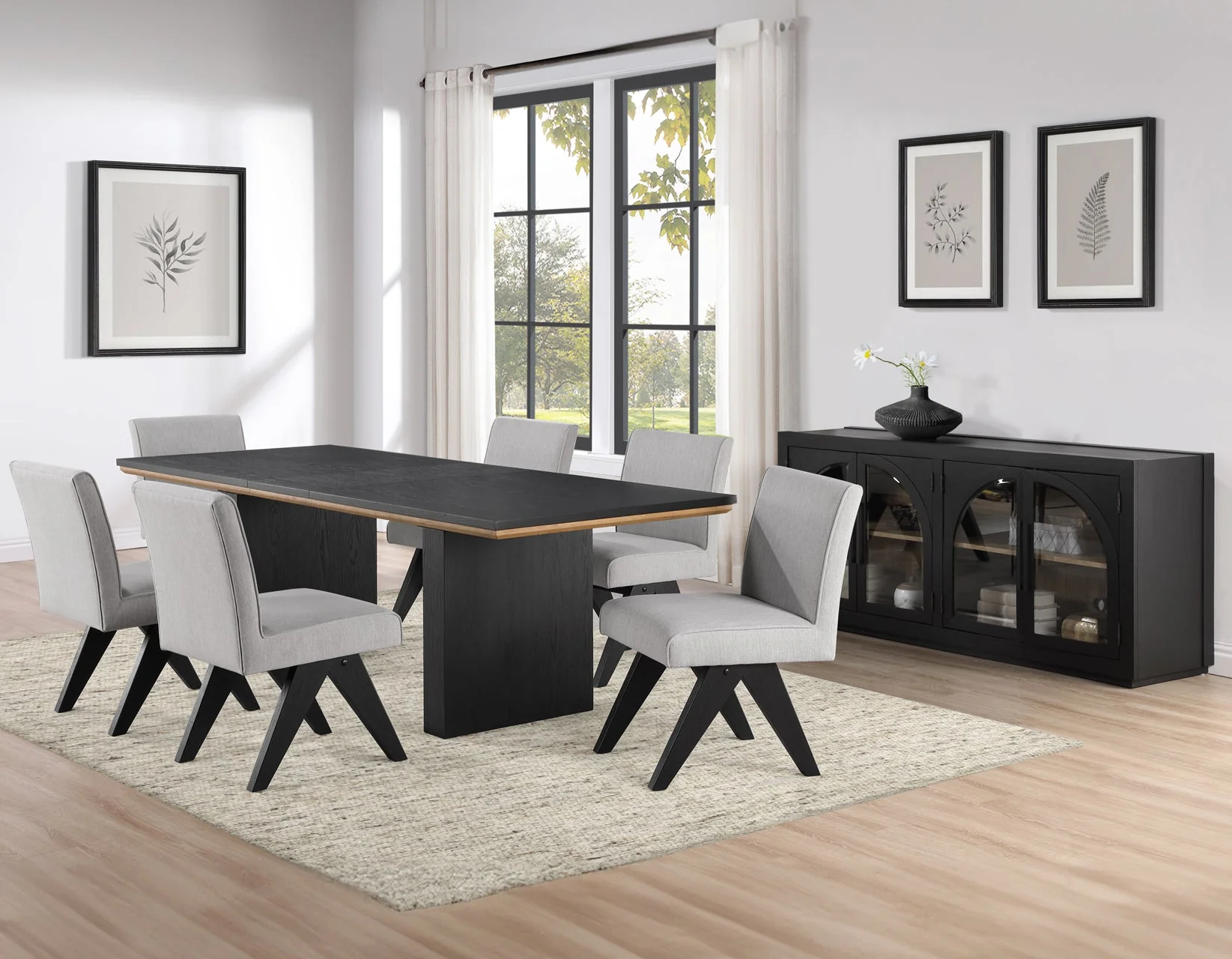 Magnolia Black/Gray Dining Room Set - Image 5