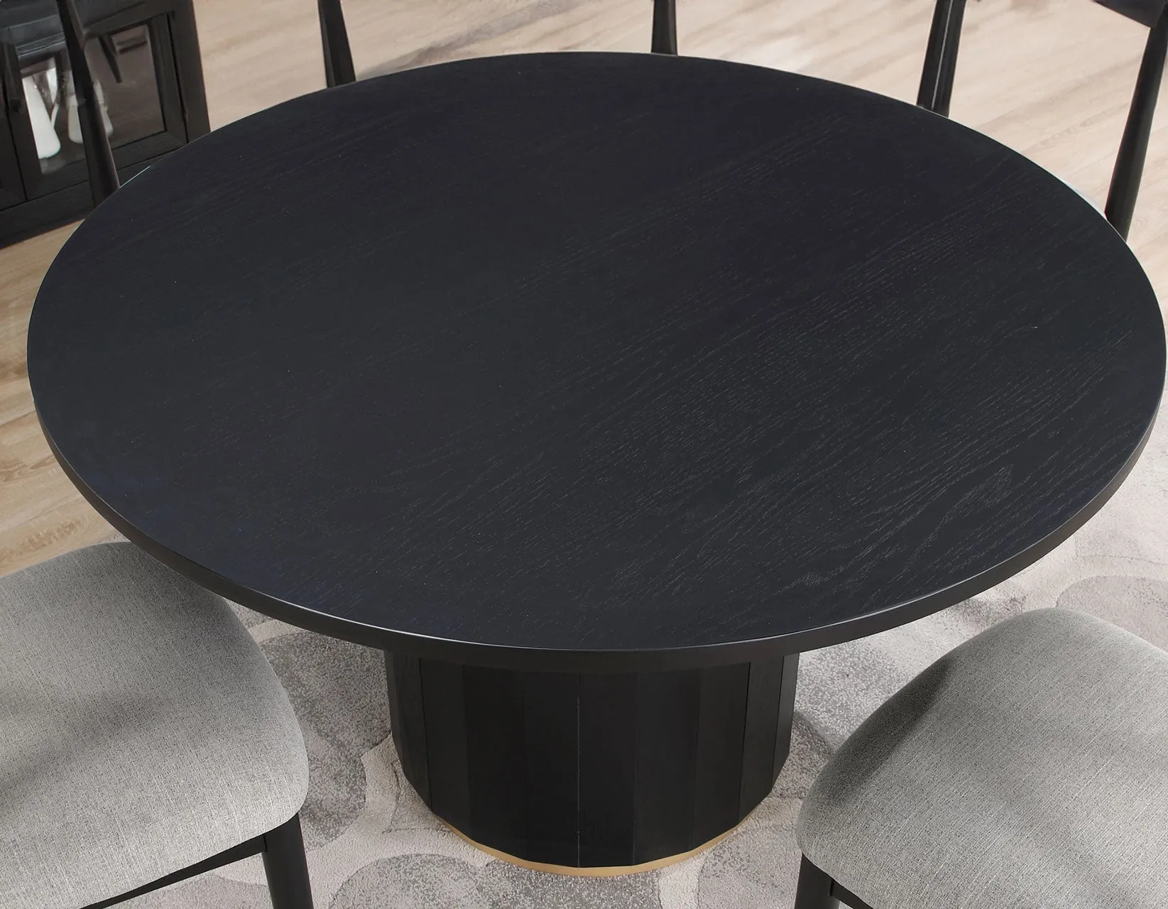 Magnolia Black/Gray Round Dining Room Set - Image 5