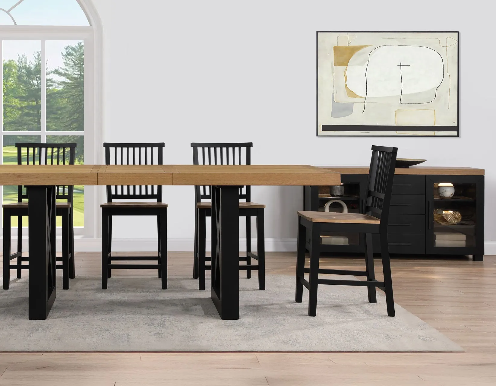 Magnolia Black/Natural Counter Height Dining Set - Image 2