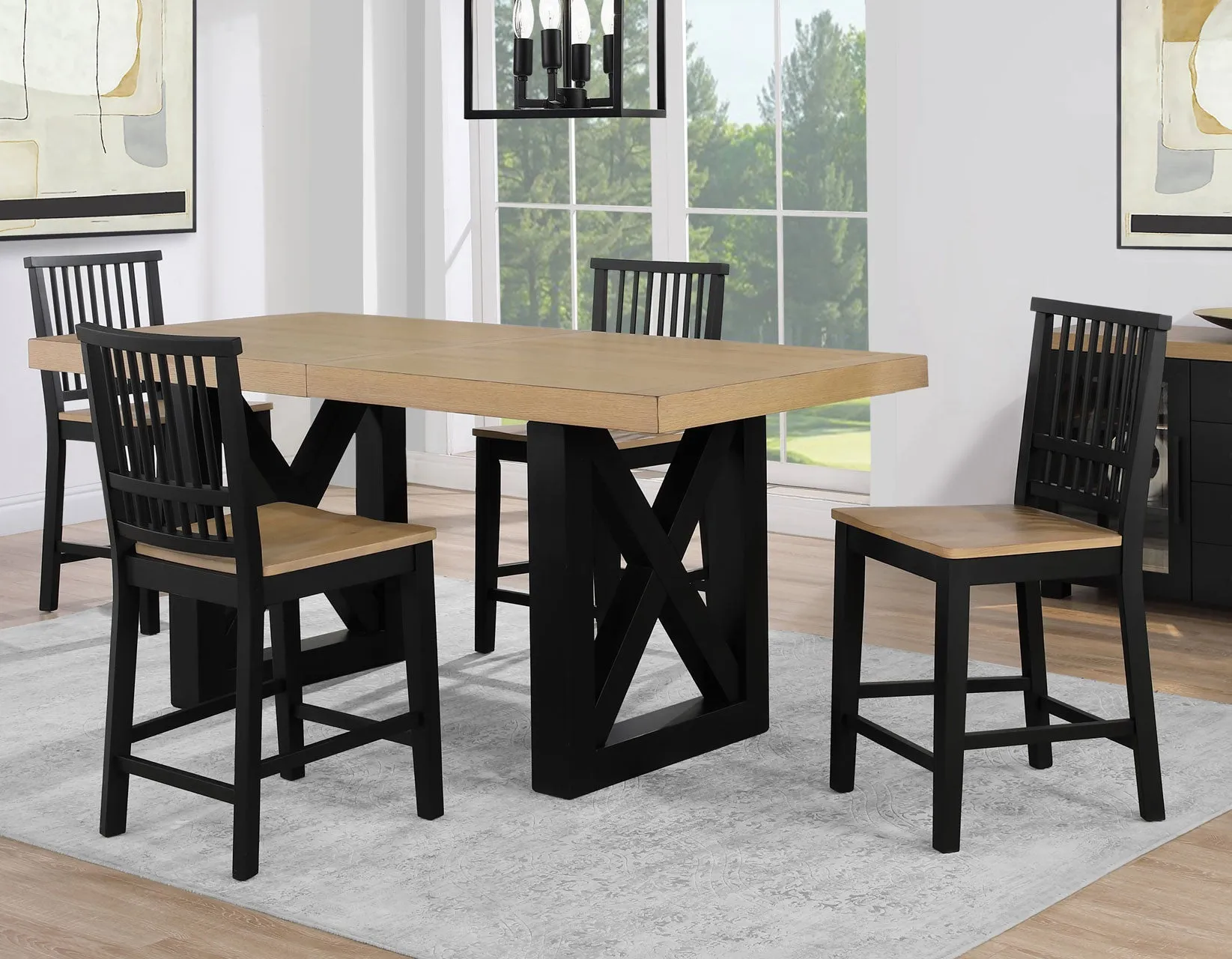 Magnolia Black/Natural Counter Height Dining Set - Image 5